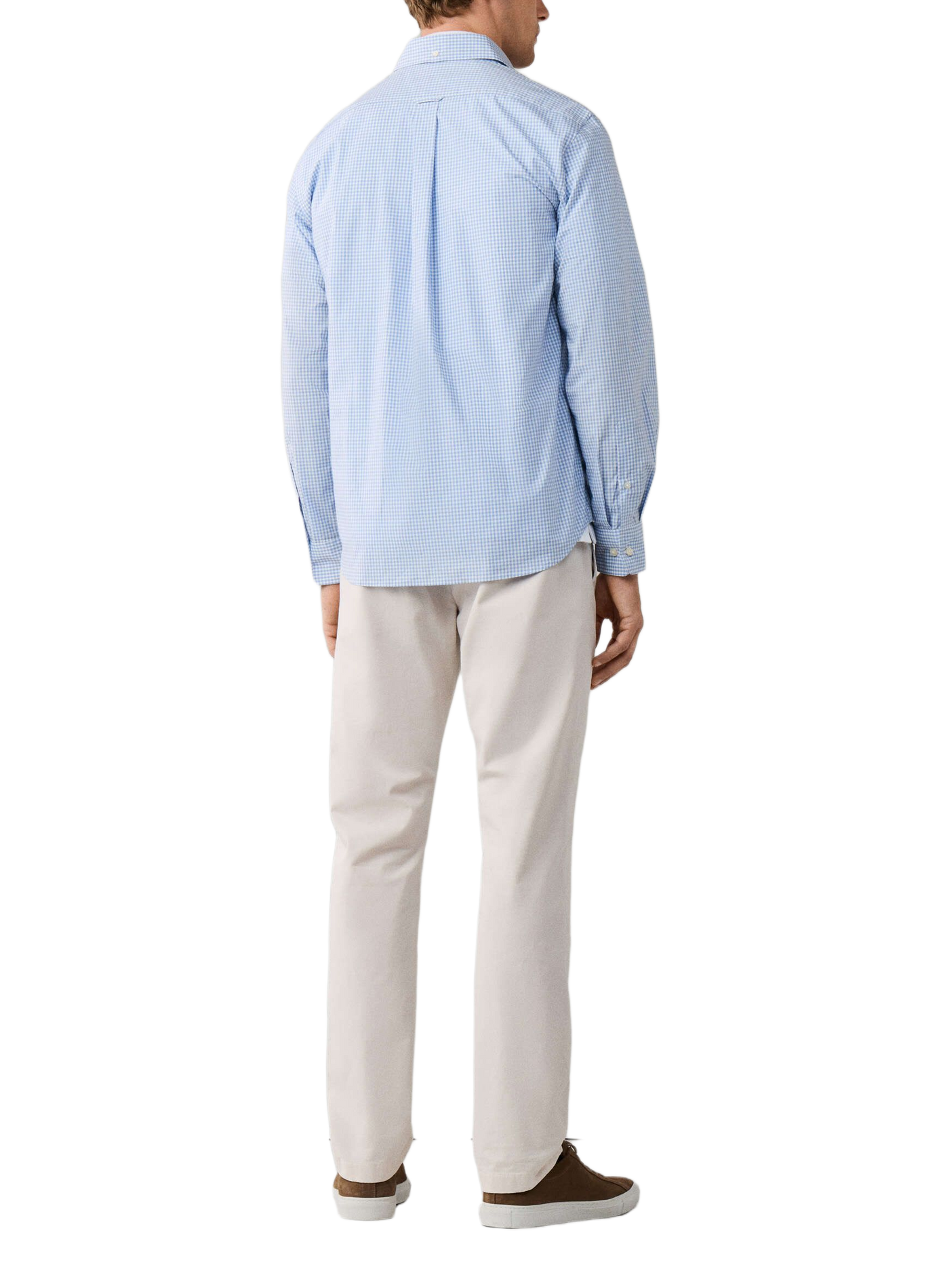 Chemise à carreaux vichy en popeline de coton | Bleu FACONNABLE Homme