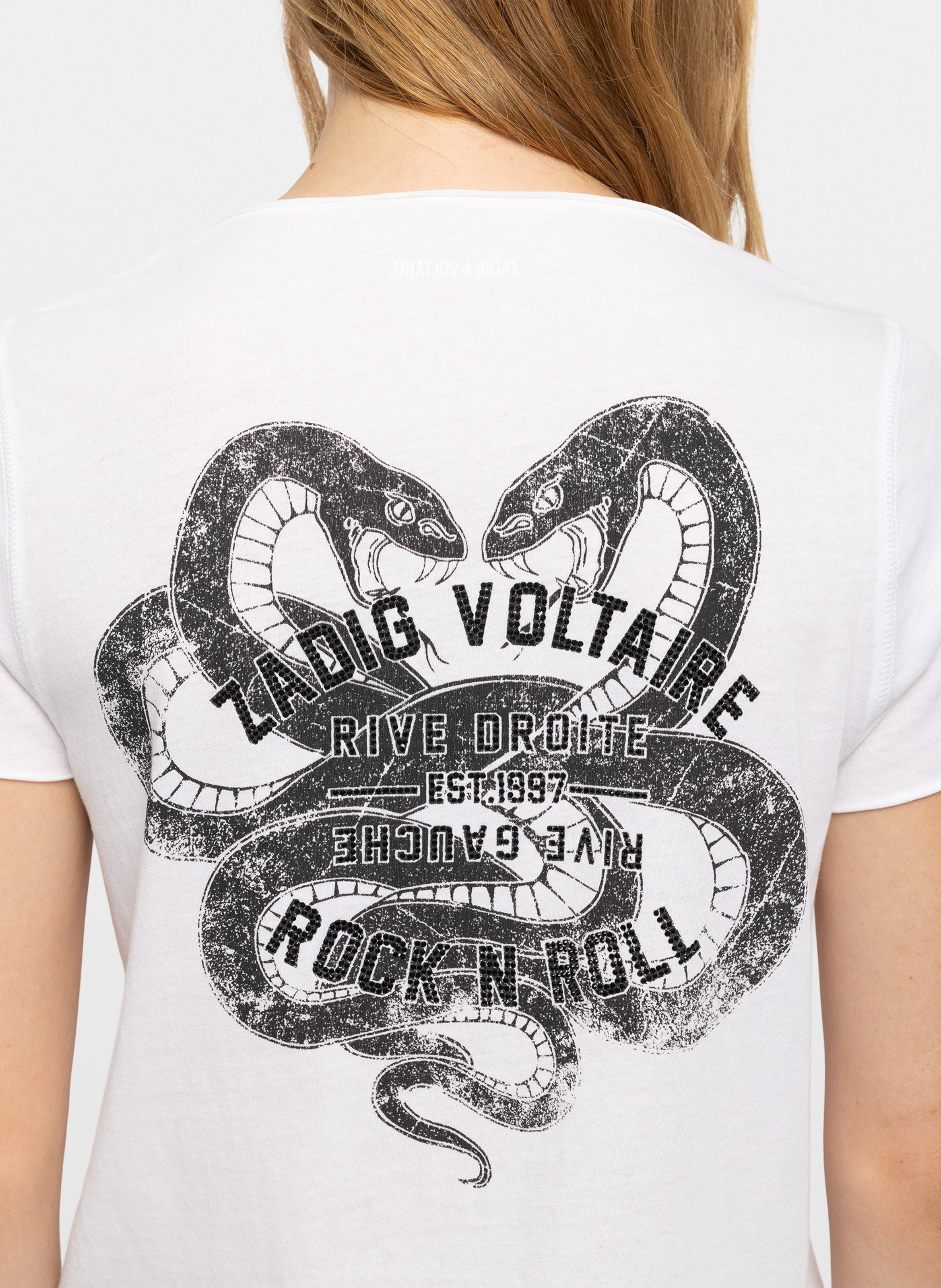 Tee-shirt droit en coton ZADIG&VOLTAIRE Blanc