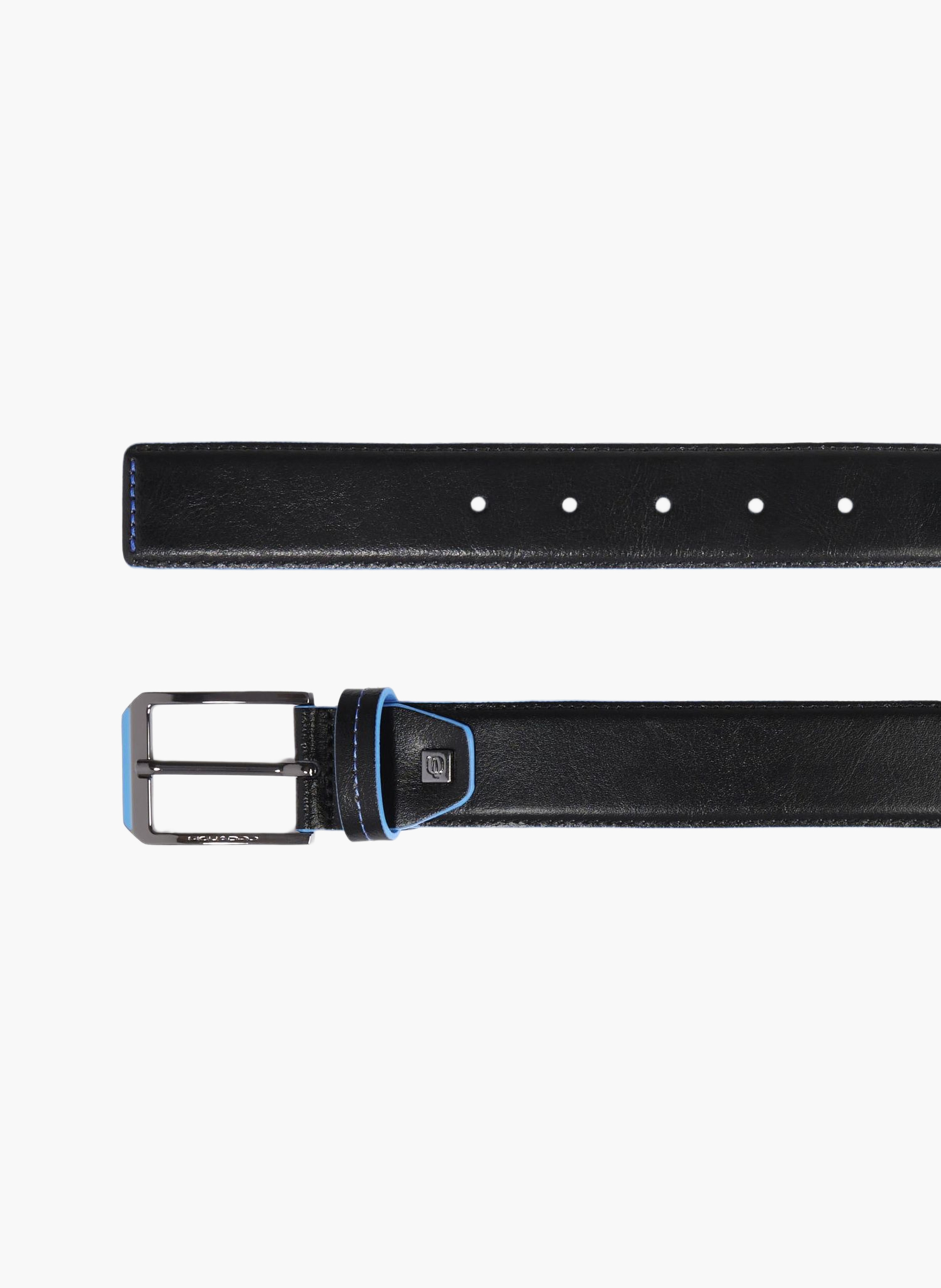 Ceinture homme en cuir avec boucle-ardillon PIQUADRO Noir