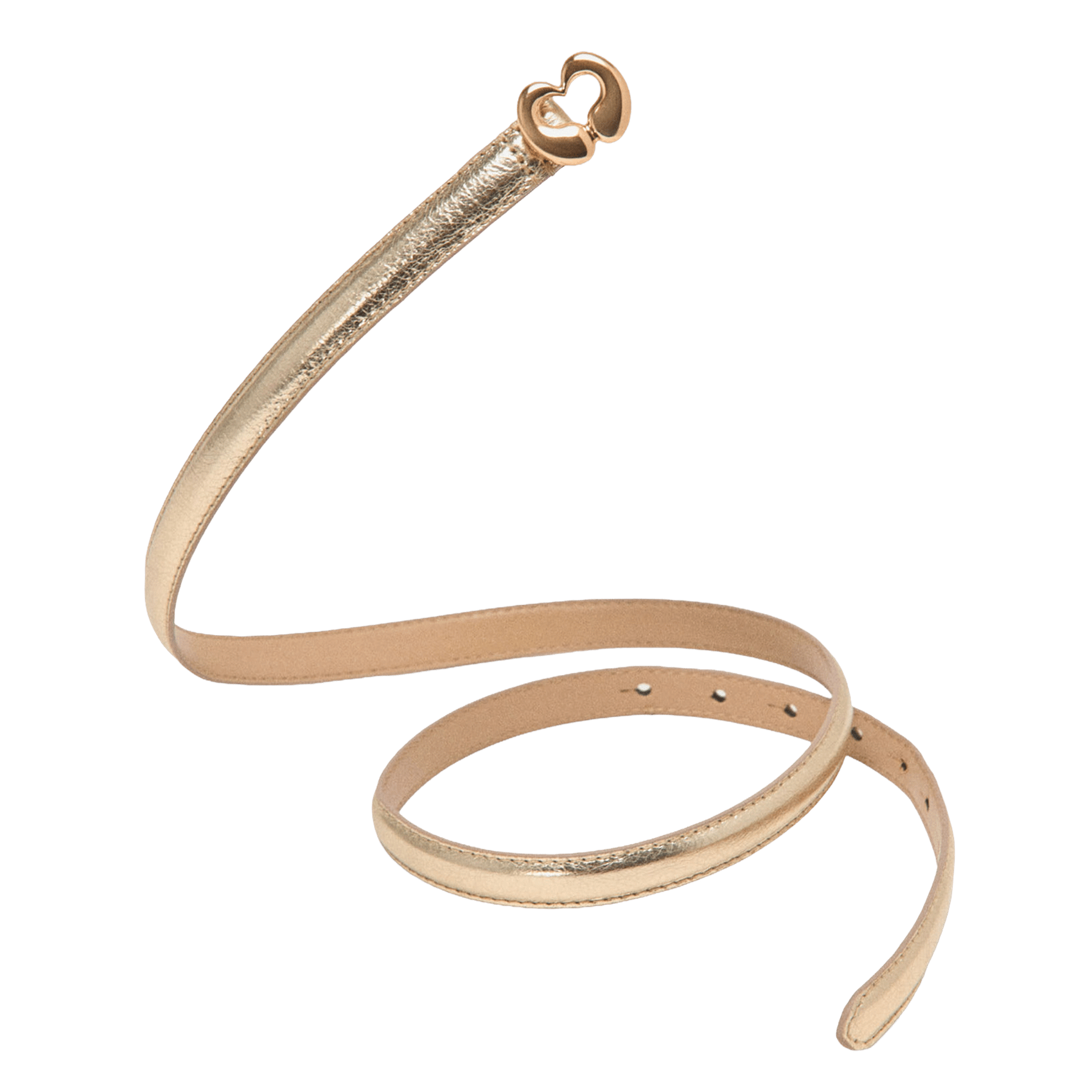 Ceinture à boucle métallisée MAJE Doré