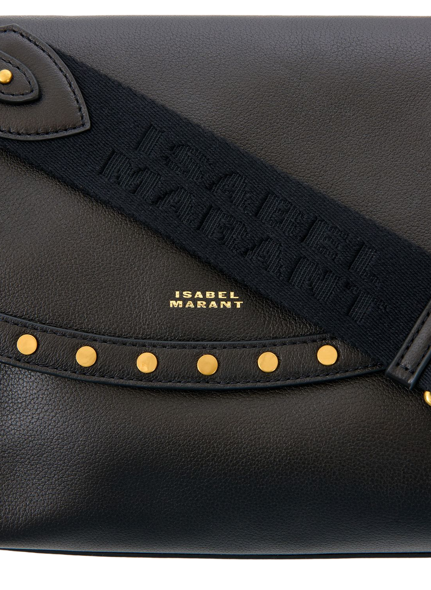 Schultertasche Chany M aus genietetem Leder ISABEL MARANT Schwarz