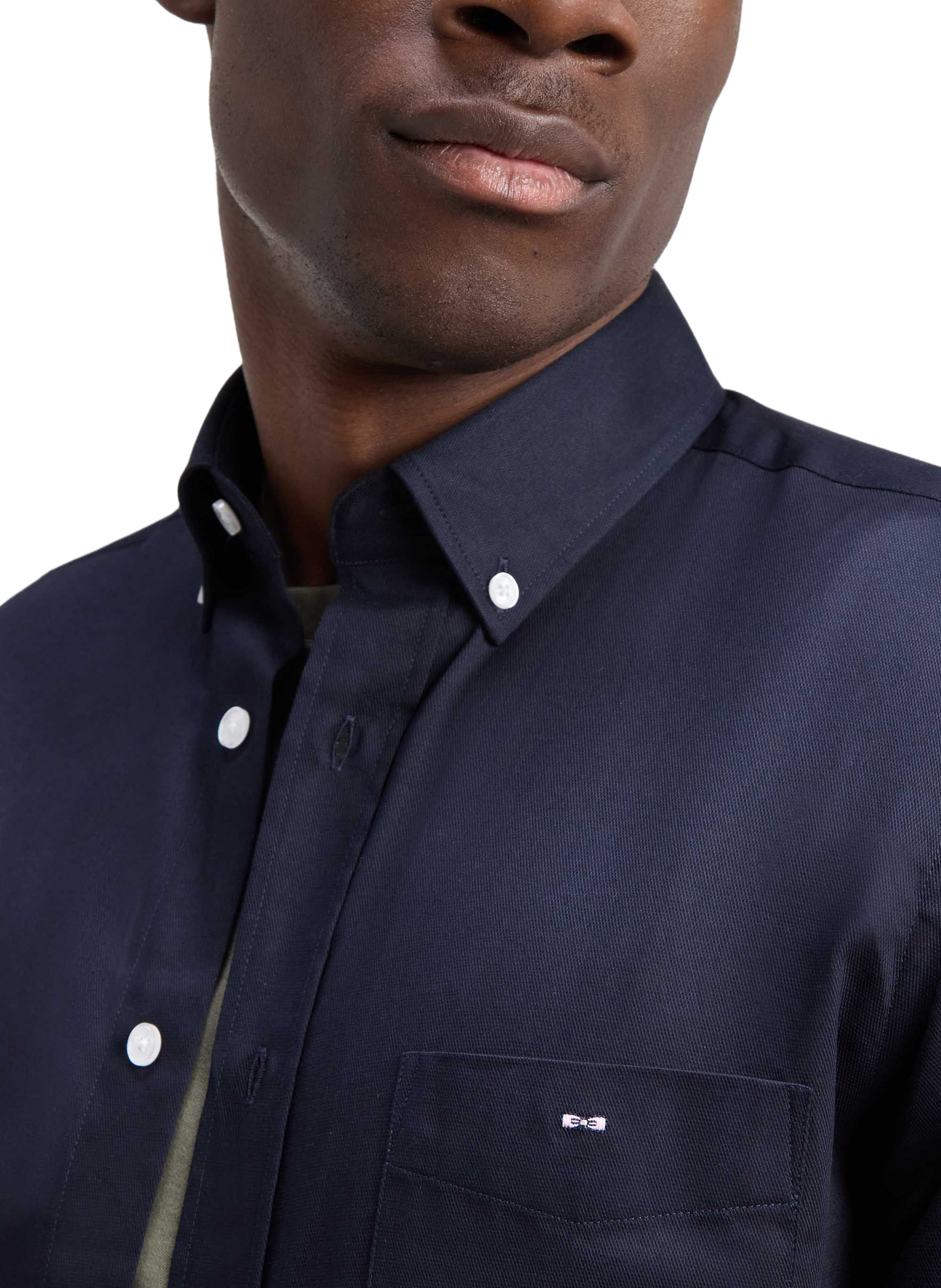 Chemise droite en coton EDEN PARK Blue