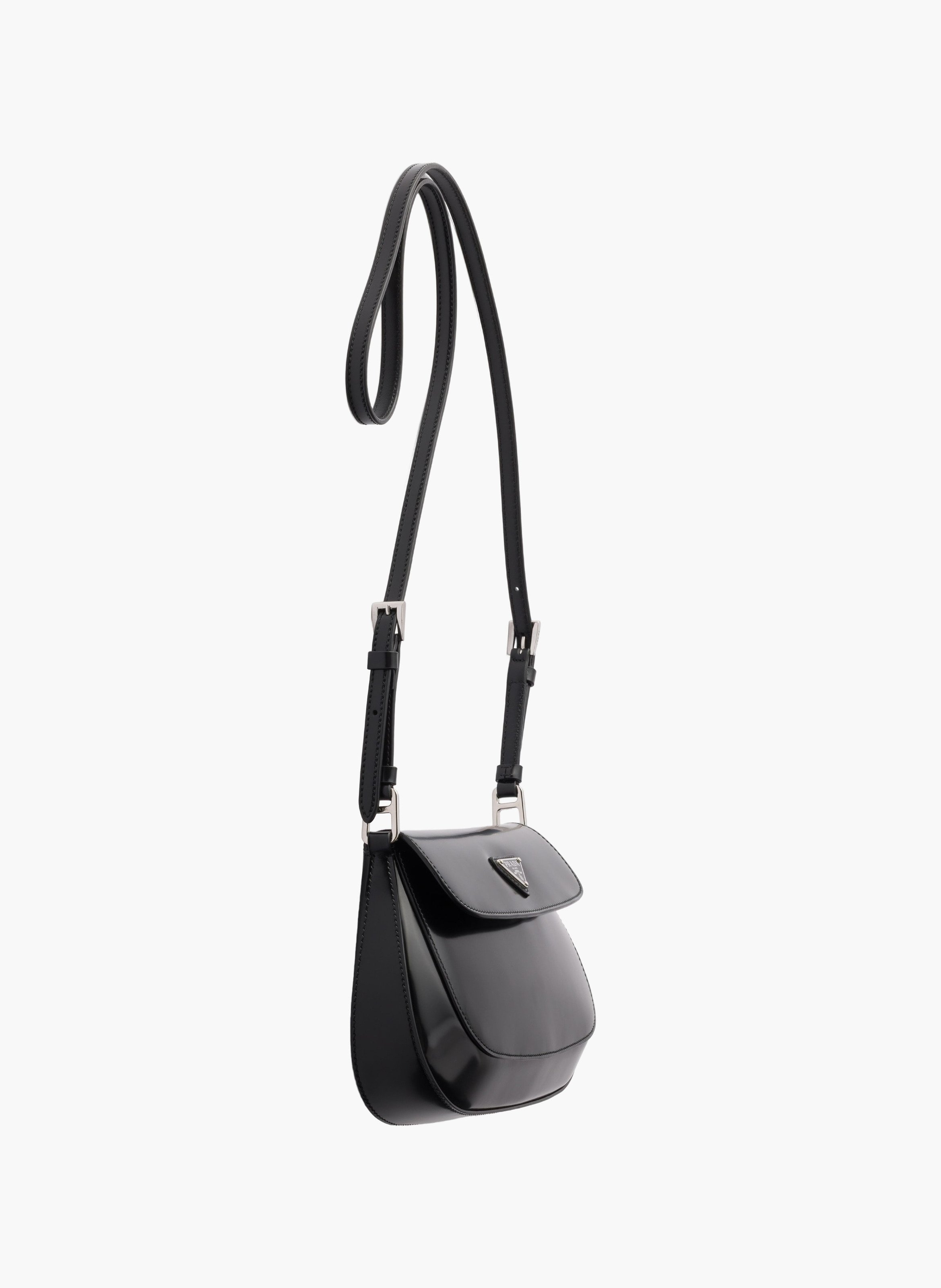 Sac porté épaule prada cleo en cuir brossé PRADA Noir