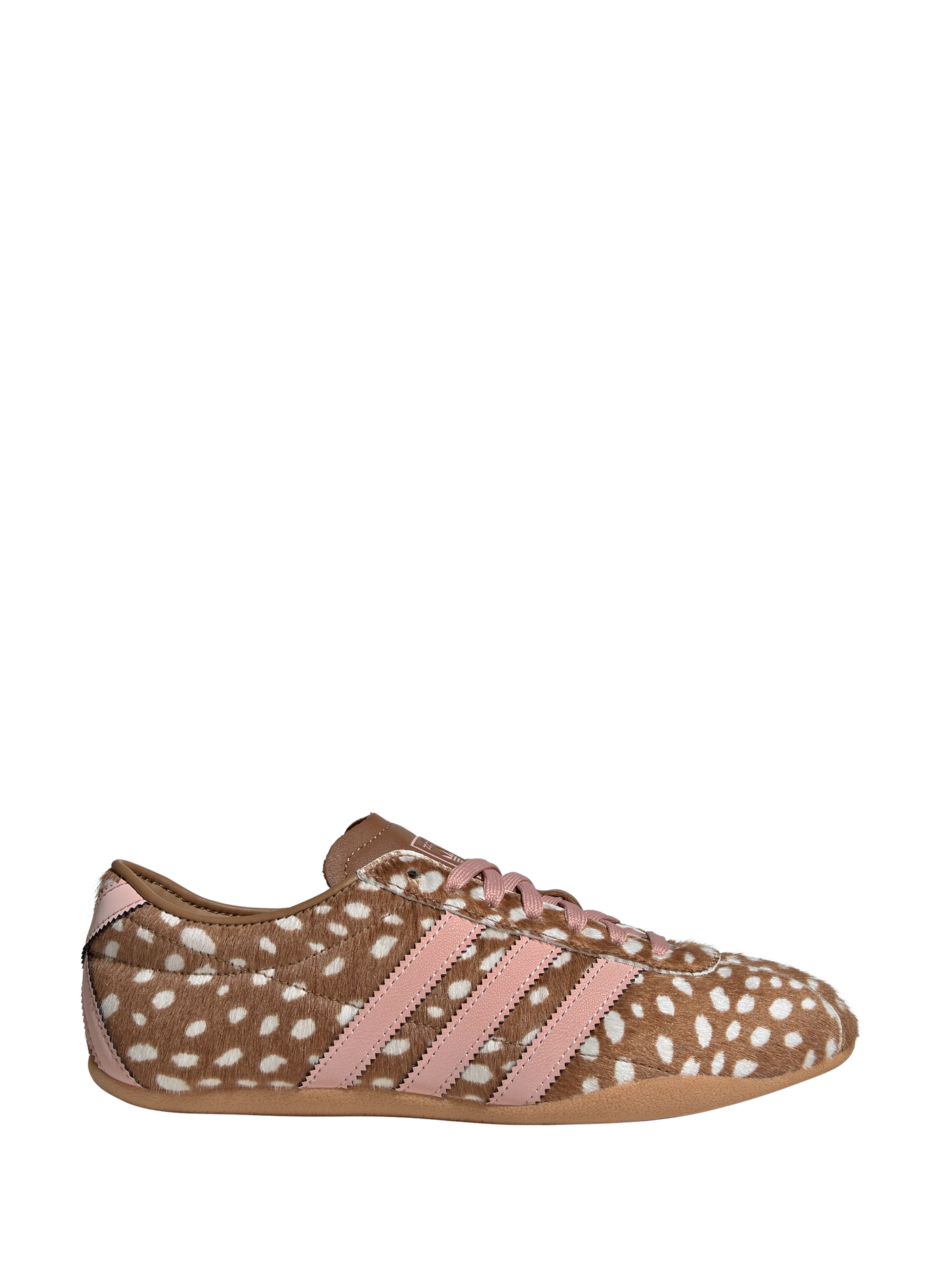 Low-top printed leather trainers ADIDAS Brown