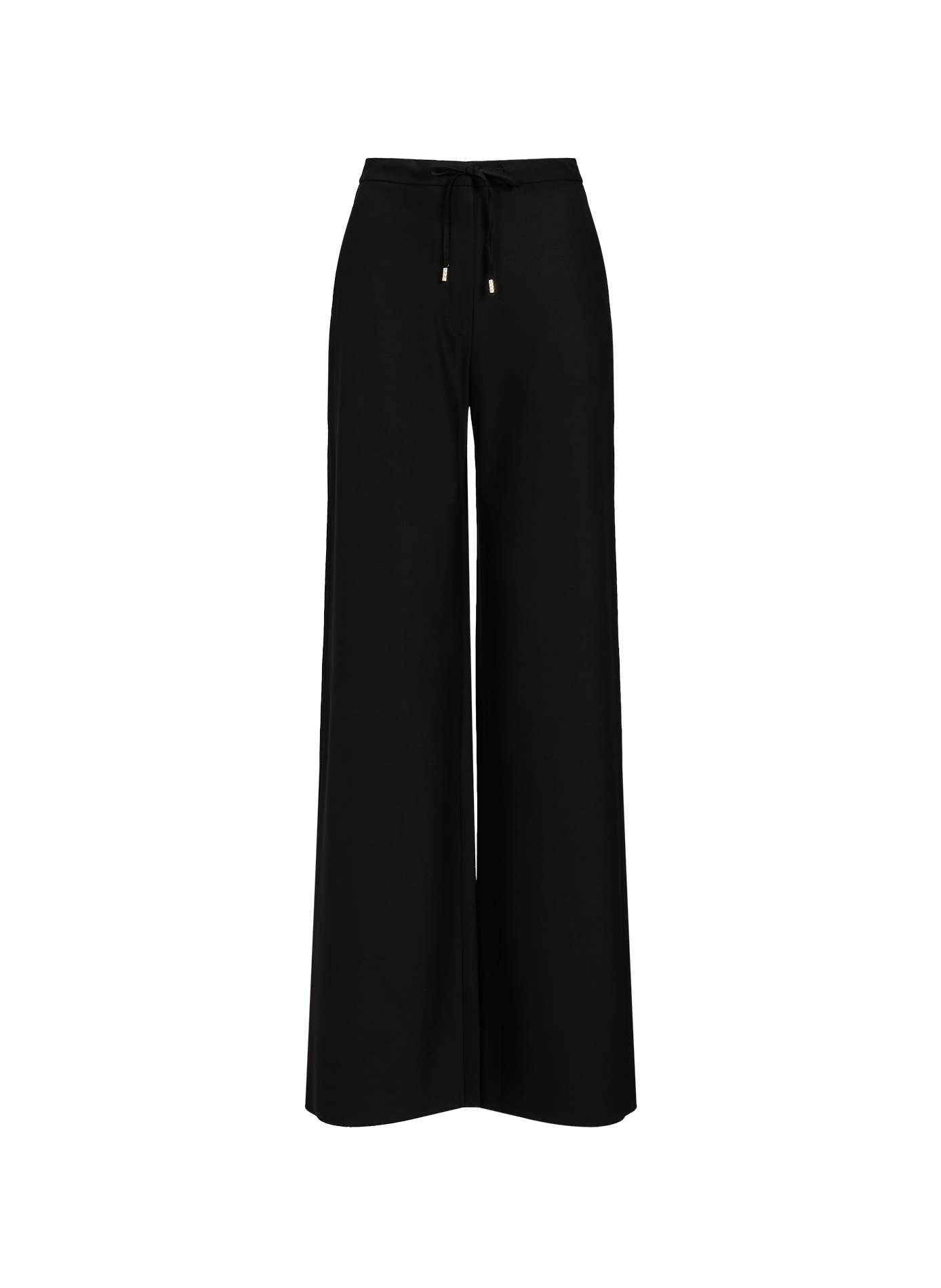 Pantalon à jambe large en laine mélangée MAX MARA STUDIO Noir
