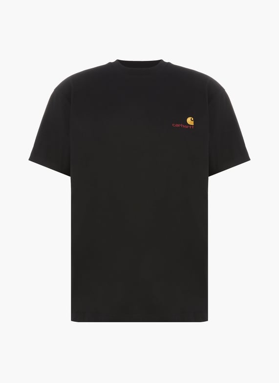 Camiseta american script de algodón Negro Carhartt wip - Hombre ...