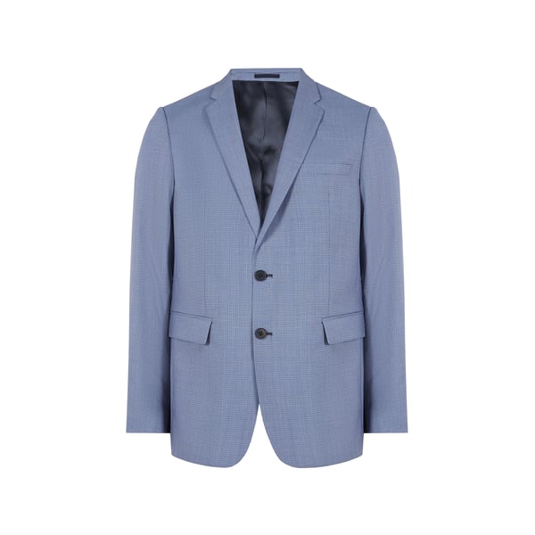 Saison Wool Check Jacket In Blue