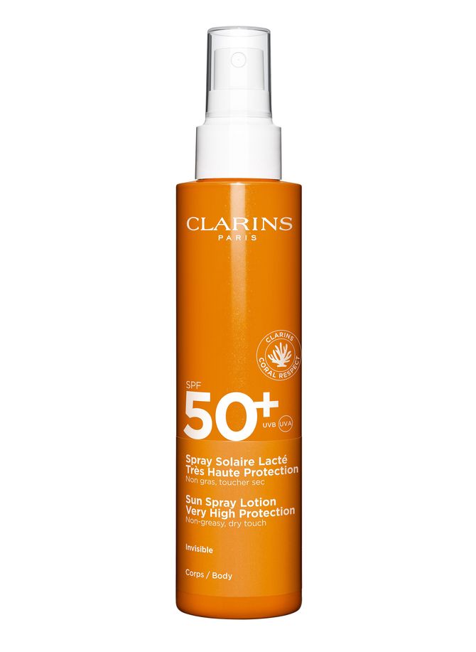 Very high body protection milky sun spray spf50+ CLARINS