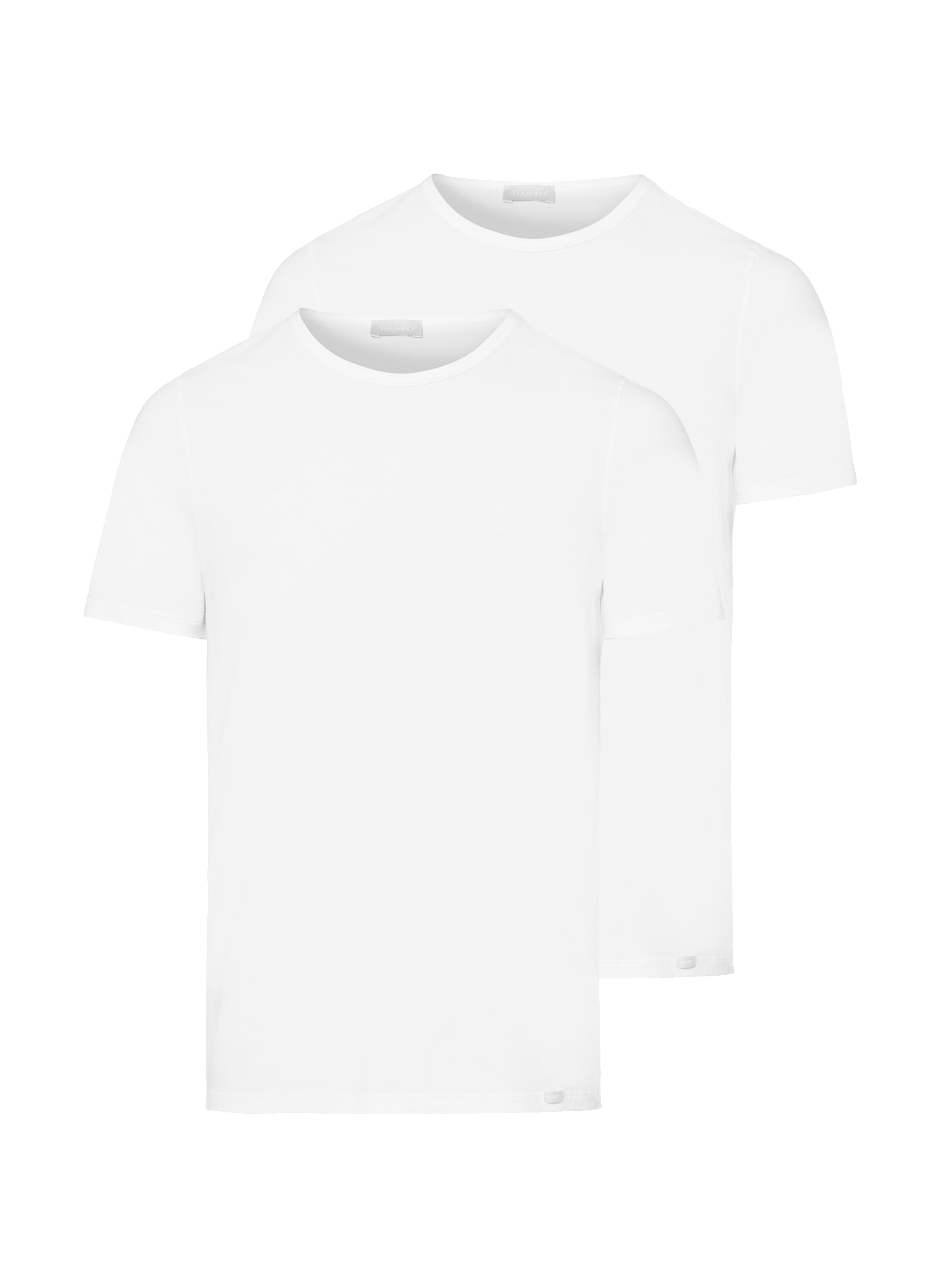 T-shirt col rond en coton stretch