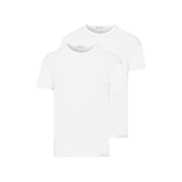 T-shirt col rond en coton stretch