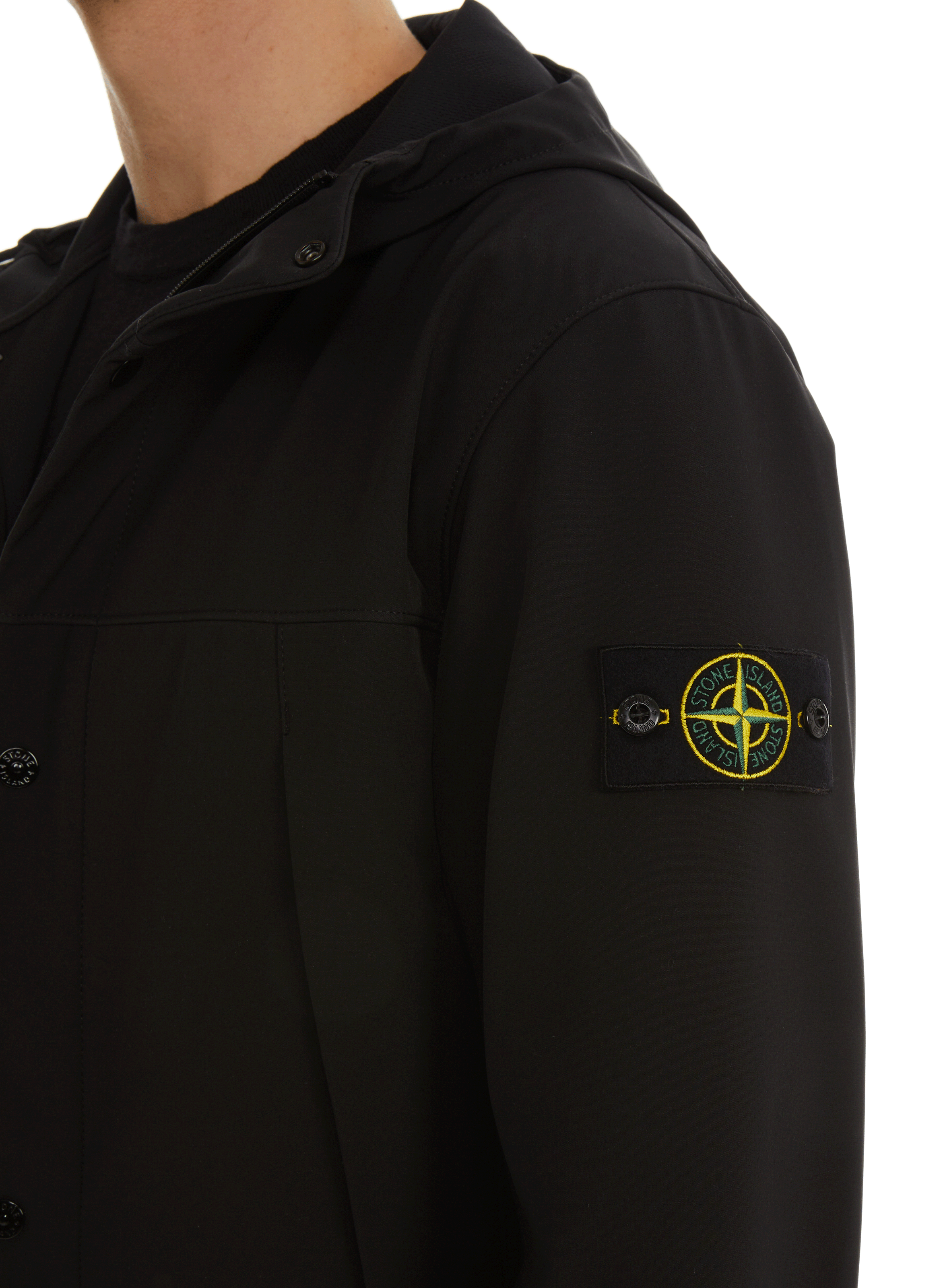 Hooded jacket  STONE ISLAND Black