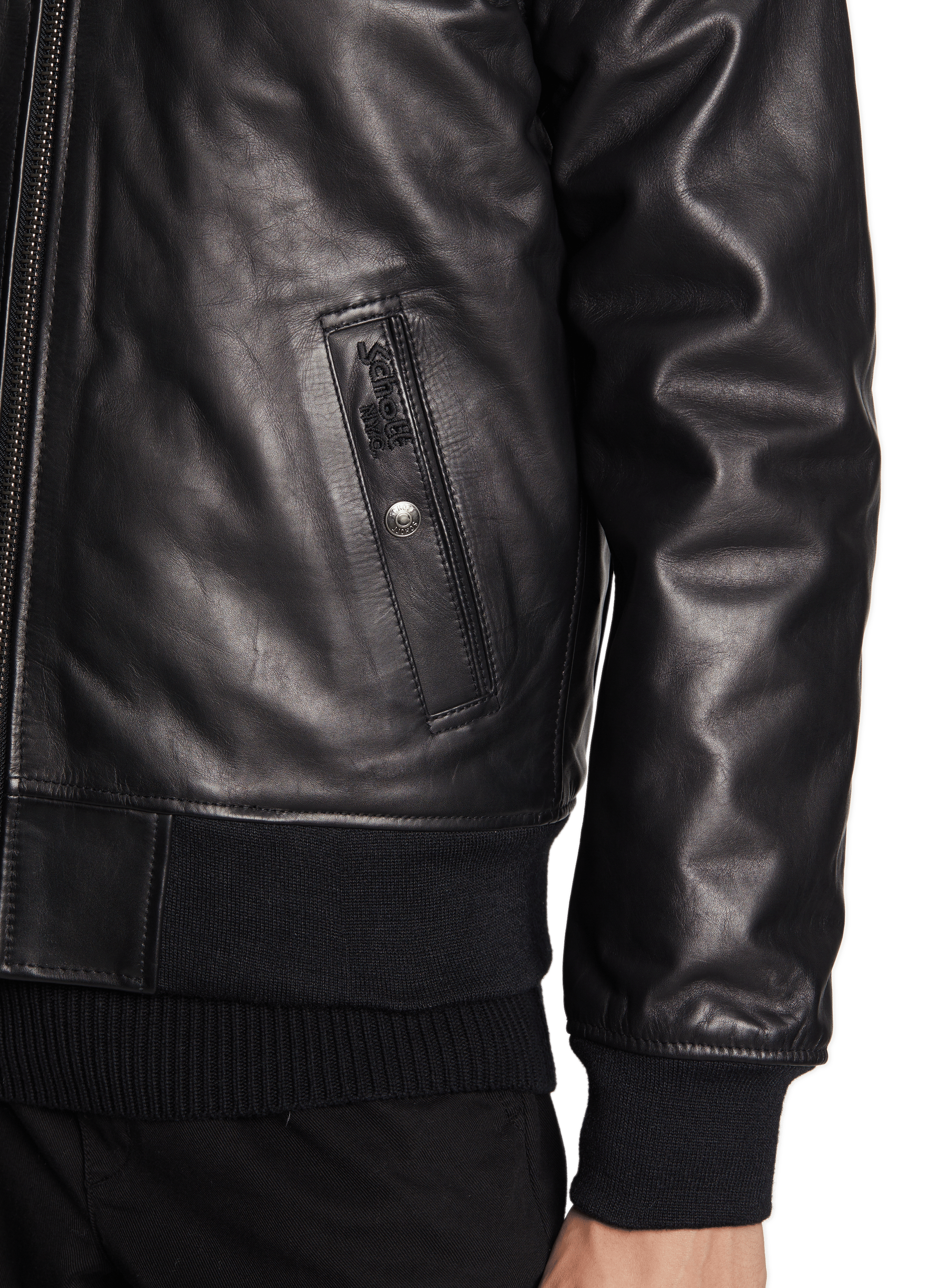 Cowhide leather jacket SCHOTT Black