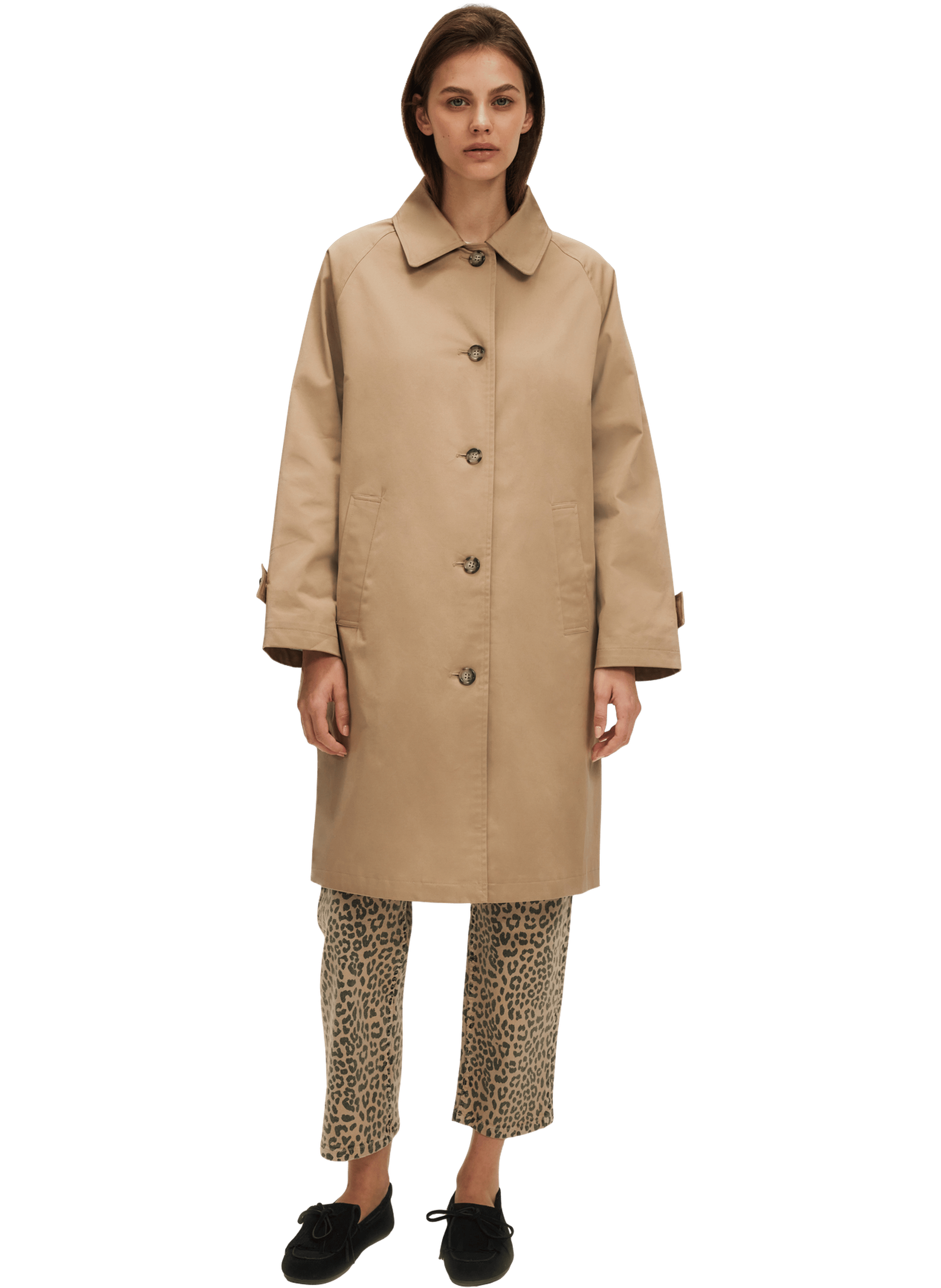 Trench droit en coton - sine PABLO Beige