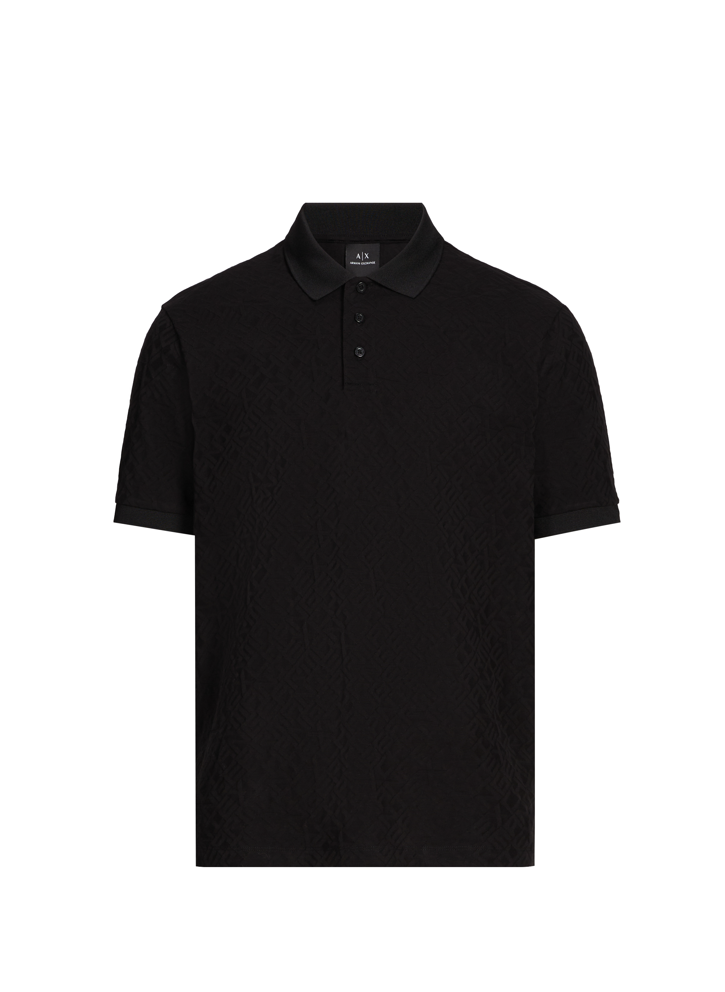 Polo manches courtes en coton  ARMANI EXCHANGE Noir