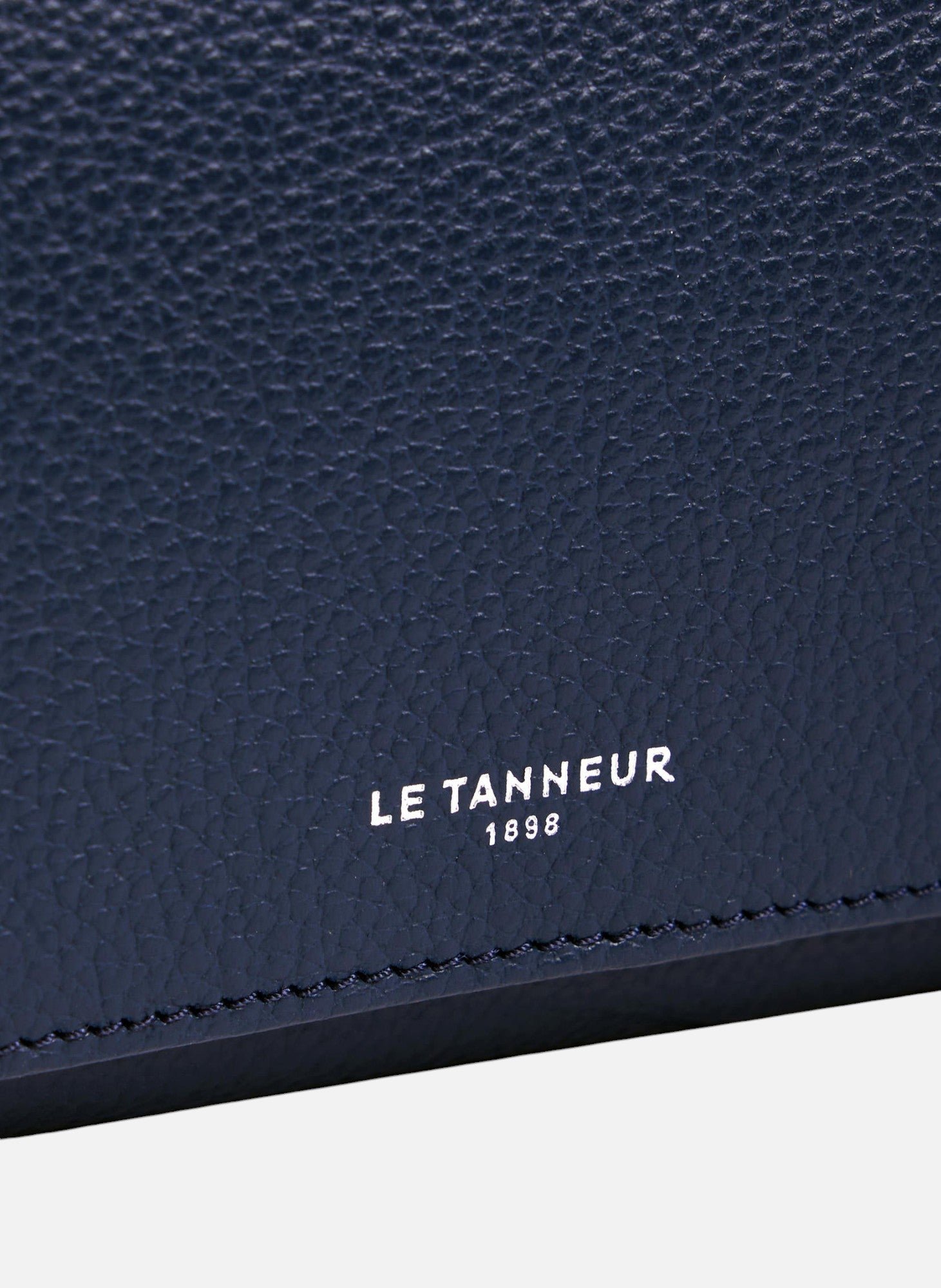 Portefeuille emilie en cuir grainé LE TANNEUR Bleu