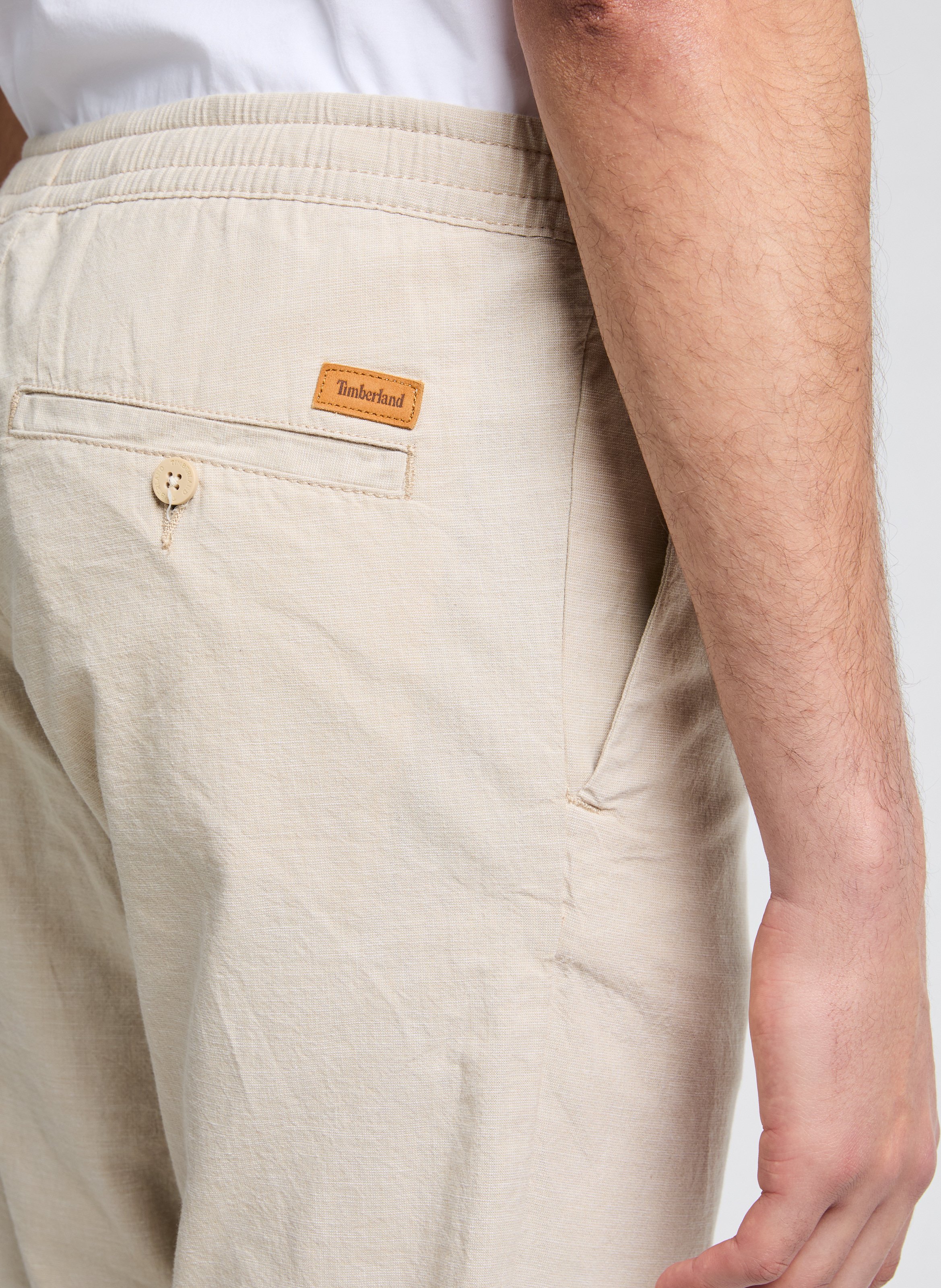 Pantalon à cordon en coton  TIMBERLAND Beige