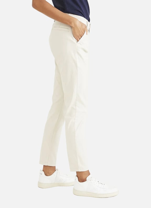 Pantalon chino skinny en coton mélangé Blanc by DOCKERS DOCKERS Pantalon chino skinny en coton mélangé Blanc