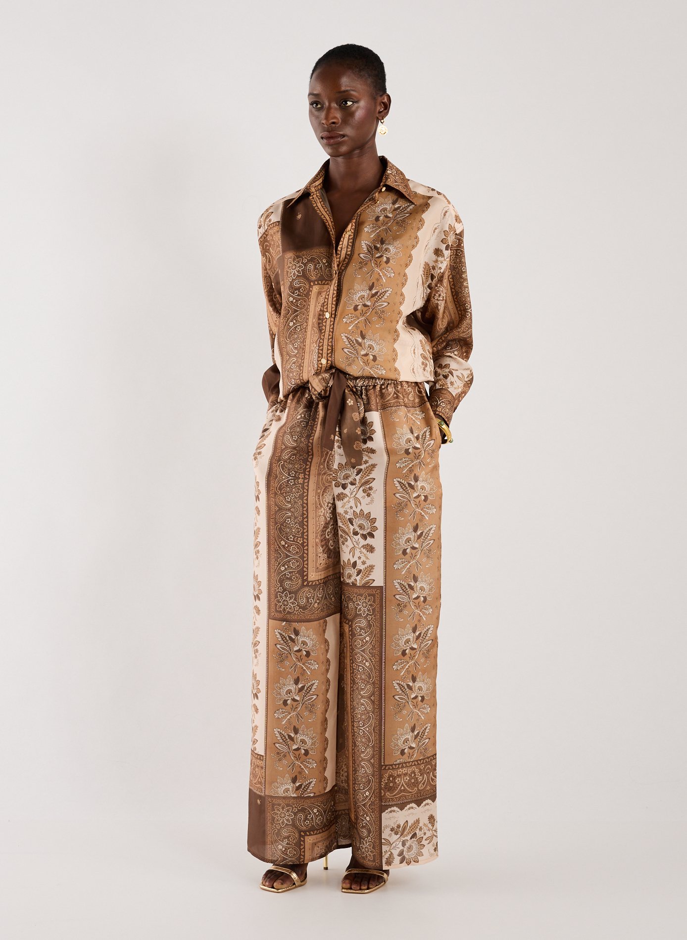 Chemise en soie Lucky ZIMMERMANN Multicolore