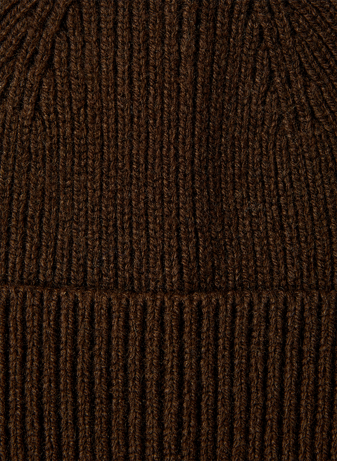 Ribbed wool beanie SELECTED Brown