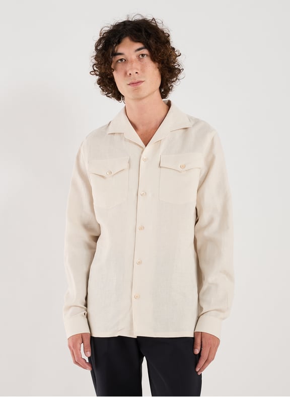 Chemise en lin Beige by NN.07 NN.07 Chemise en lin Beige