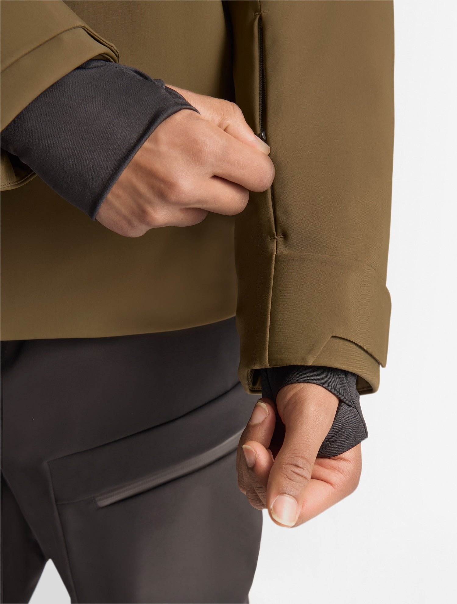 Veste de ski amwo col capuche coupe regular FUSALP Marron