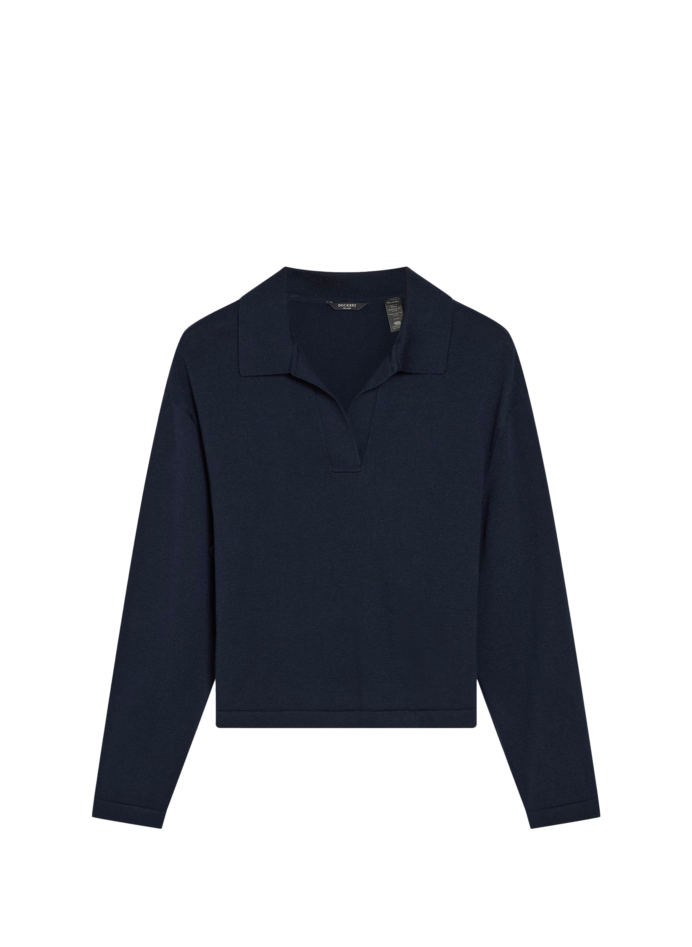 Pull col V en coton mélangé DOCKERS Bleu