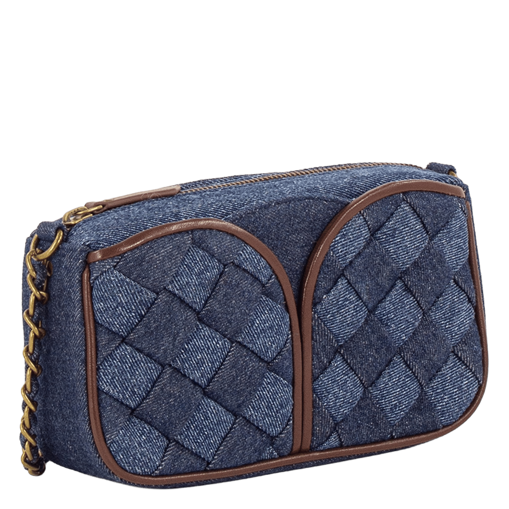 Sac bandoulière tressé en jean divinou SESSUN Bleu