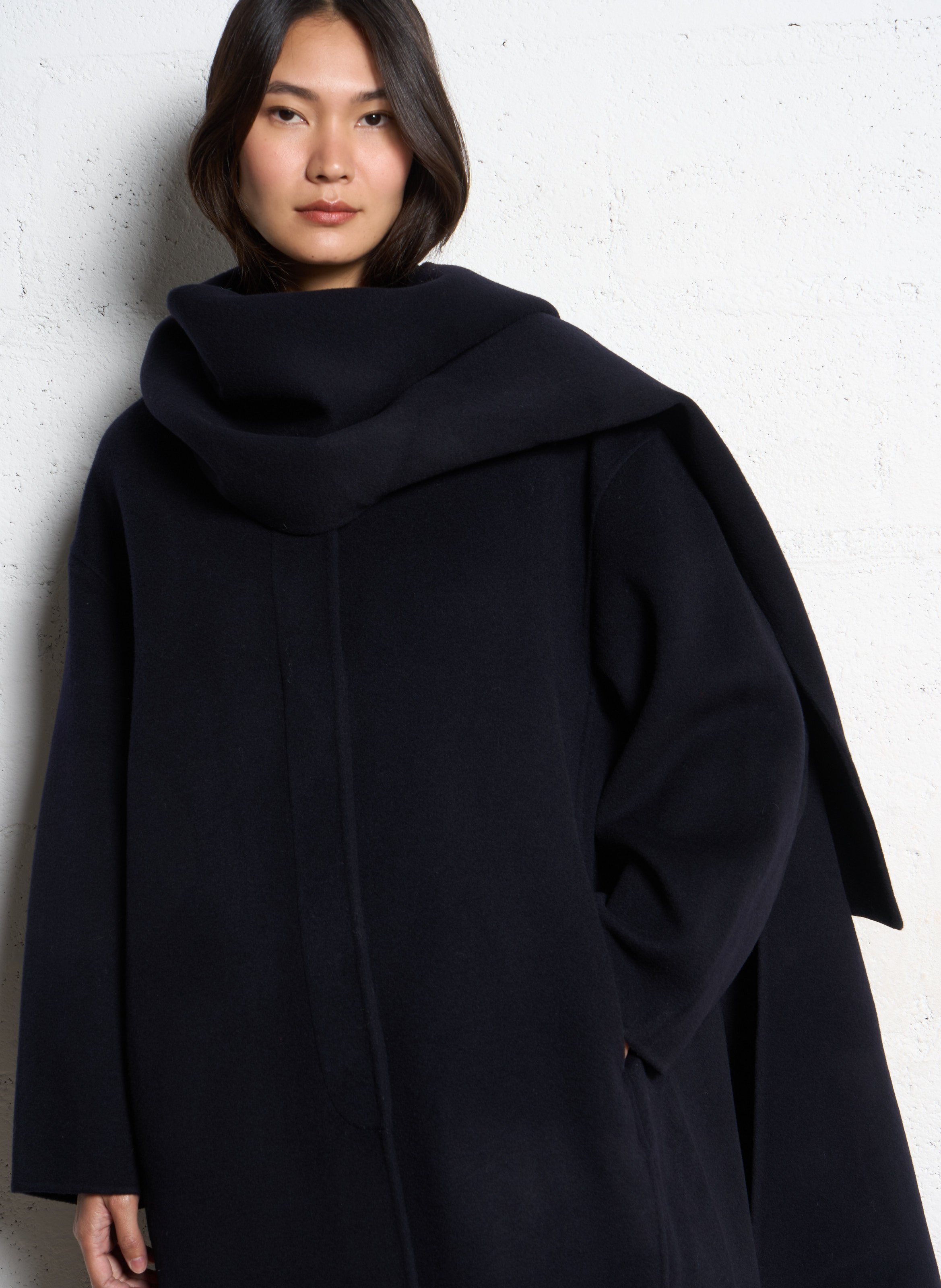 Manteau oversize en laine mélangée finn SOEUR Bleu