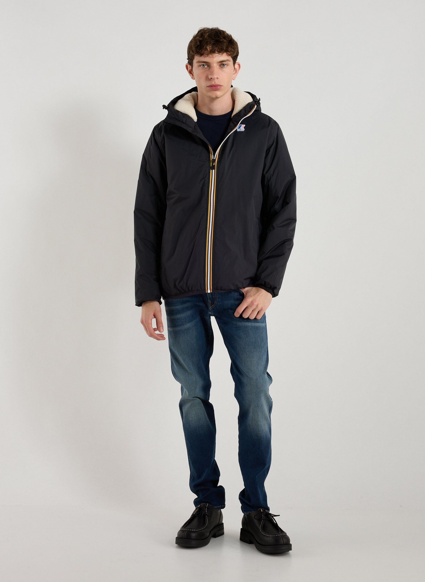 Straight hooded parka K-WAY Black