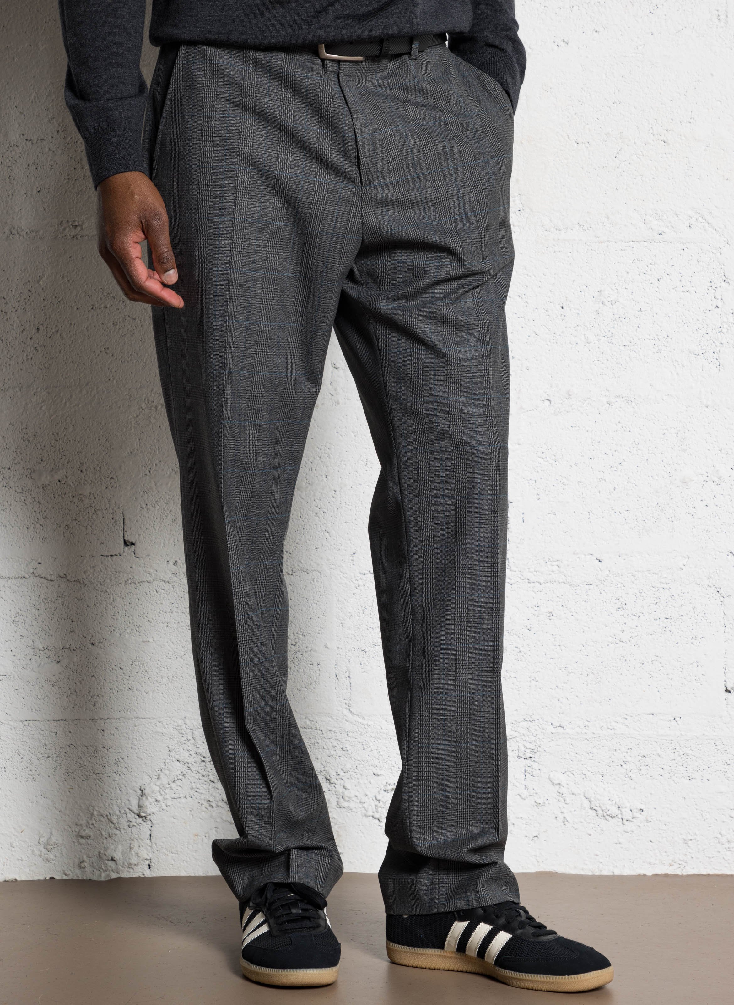 Pantalon de costume à carreaux IKKS Gris