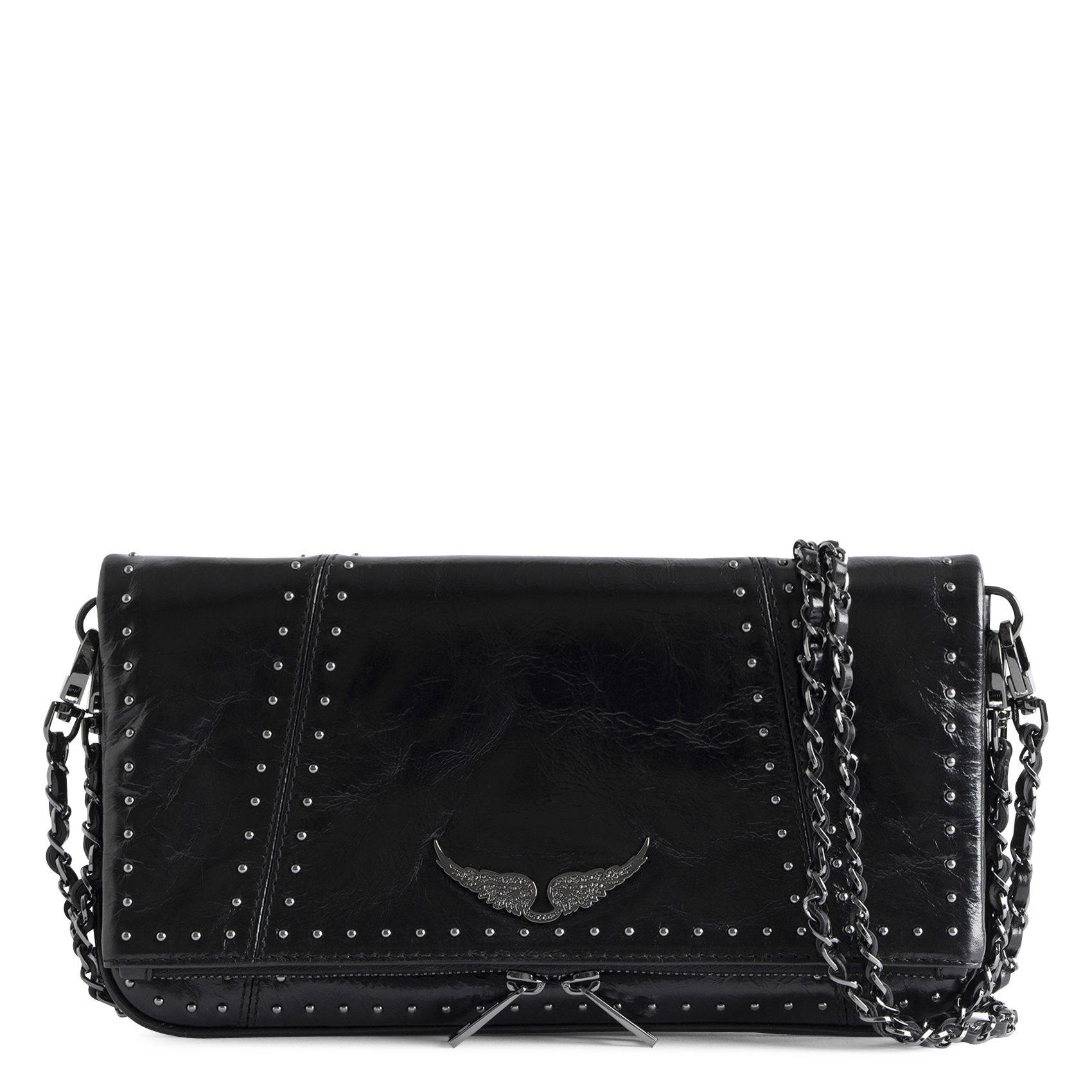 Pochette en cuir rock ZADIG&VOLTAIRE Noir