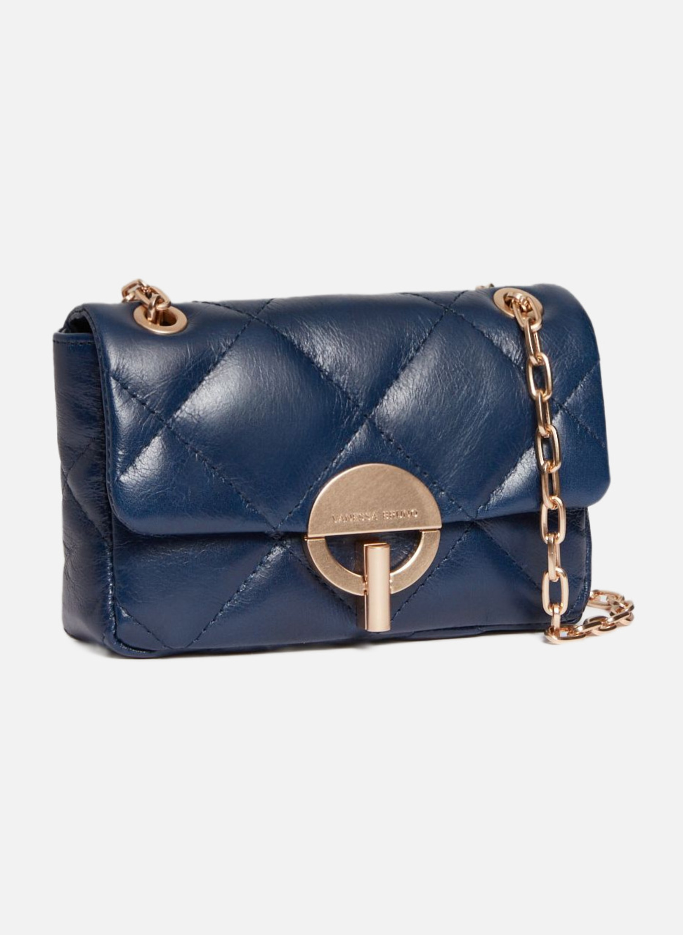 Petit sac moon en cuir VANESSA BRUNO Bleu