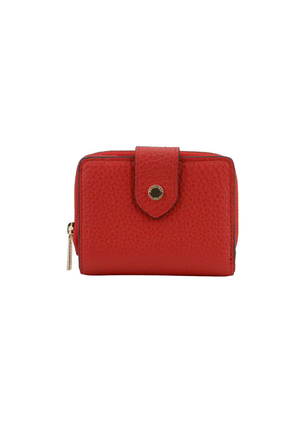 Club | porte monnaie à rabat rouge vif POURCHET Rouge