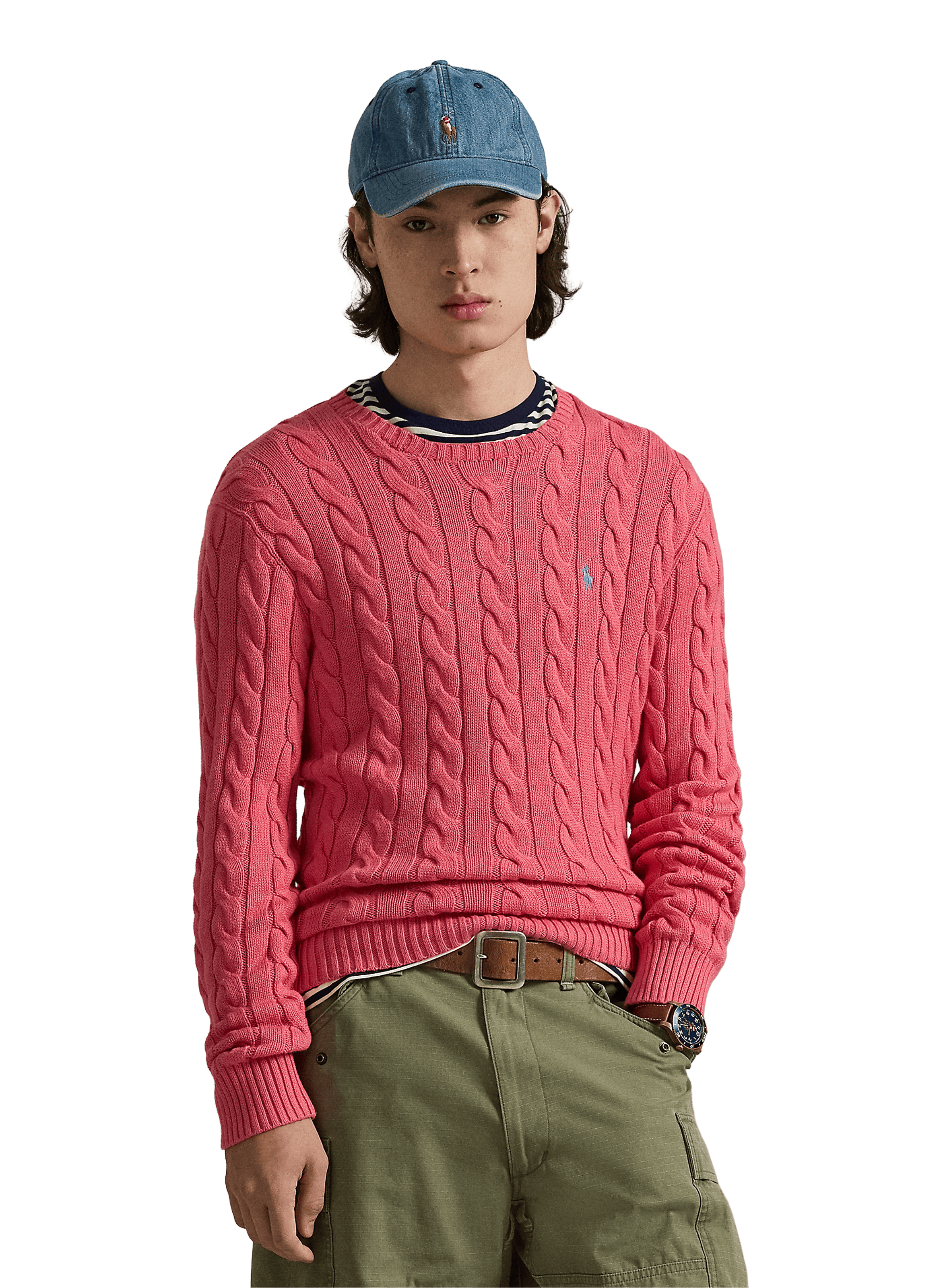Cable knit jumper POLO RALPH LAUREN Red