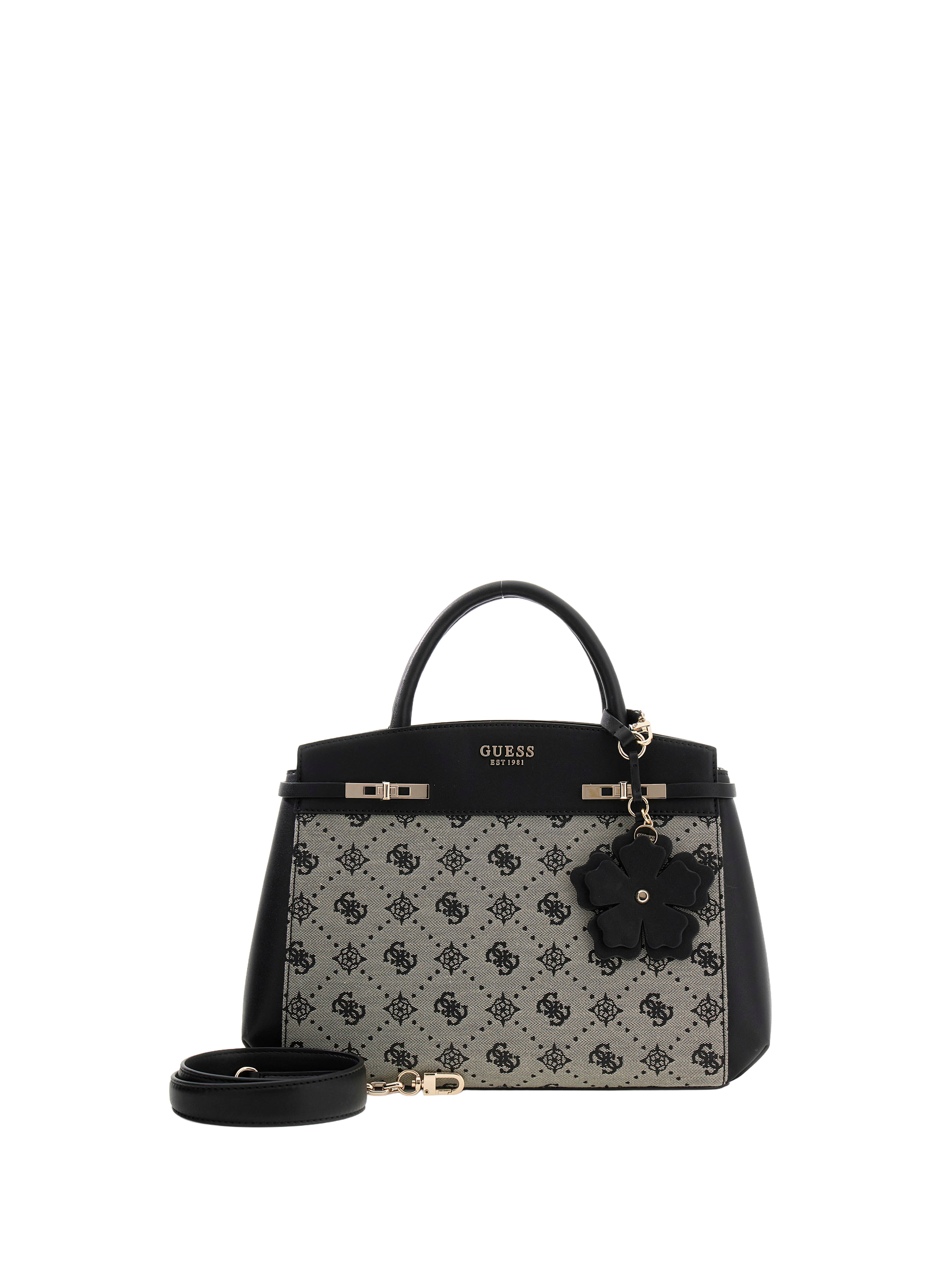 Melinda printed handbag GUESS Black