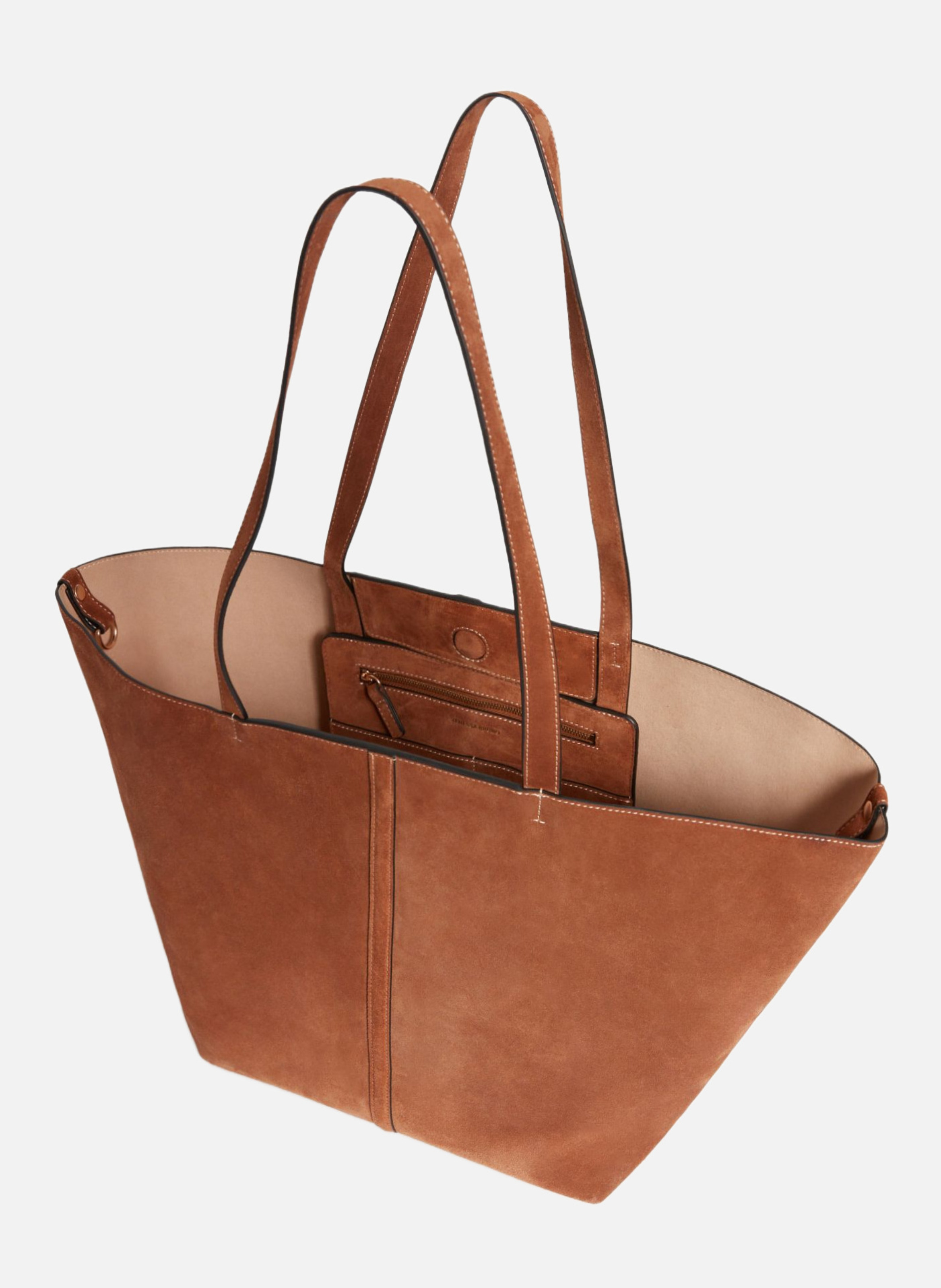 Grand cabas daily en cuir velours VANESSA BRUNO Marron