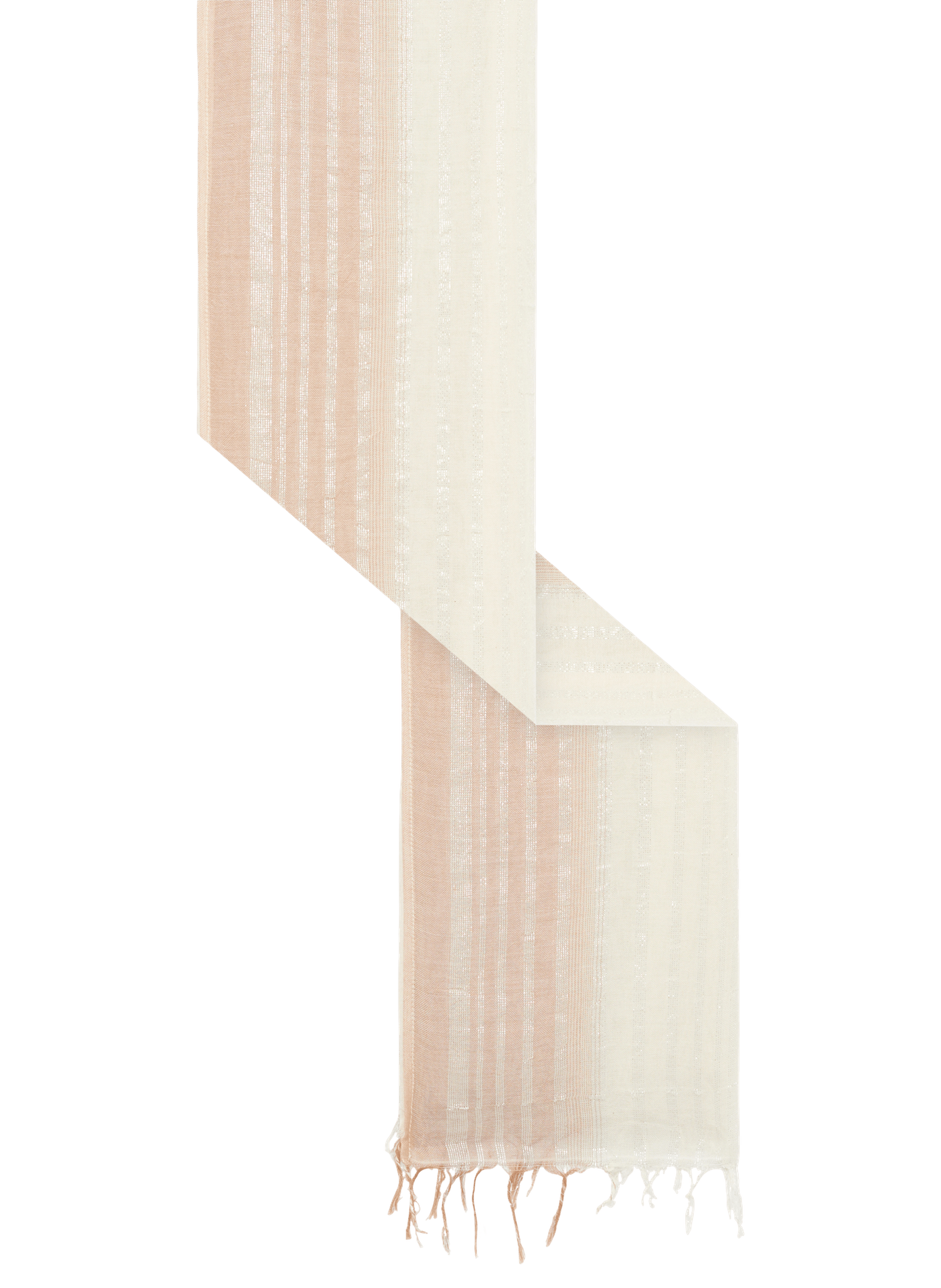 Etole à rayures et lurex en coton - fabienne PABLO Rose