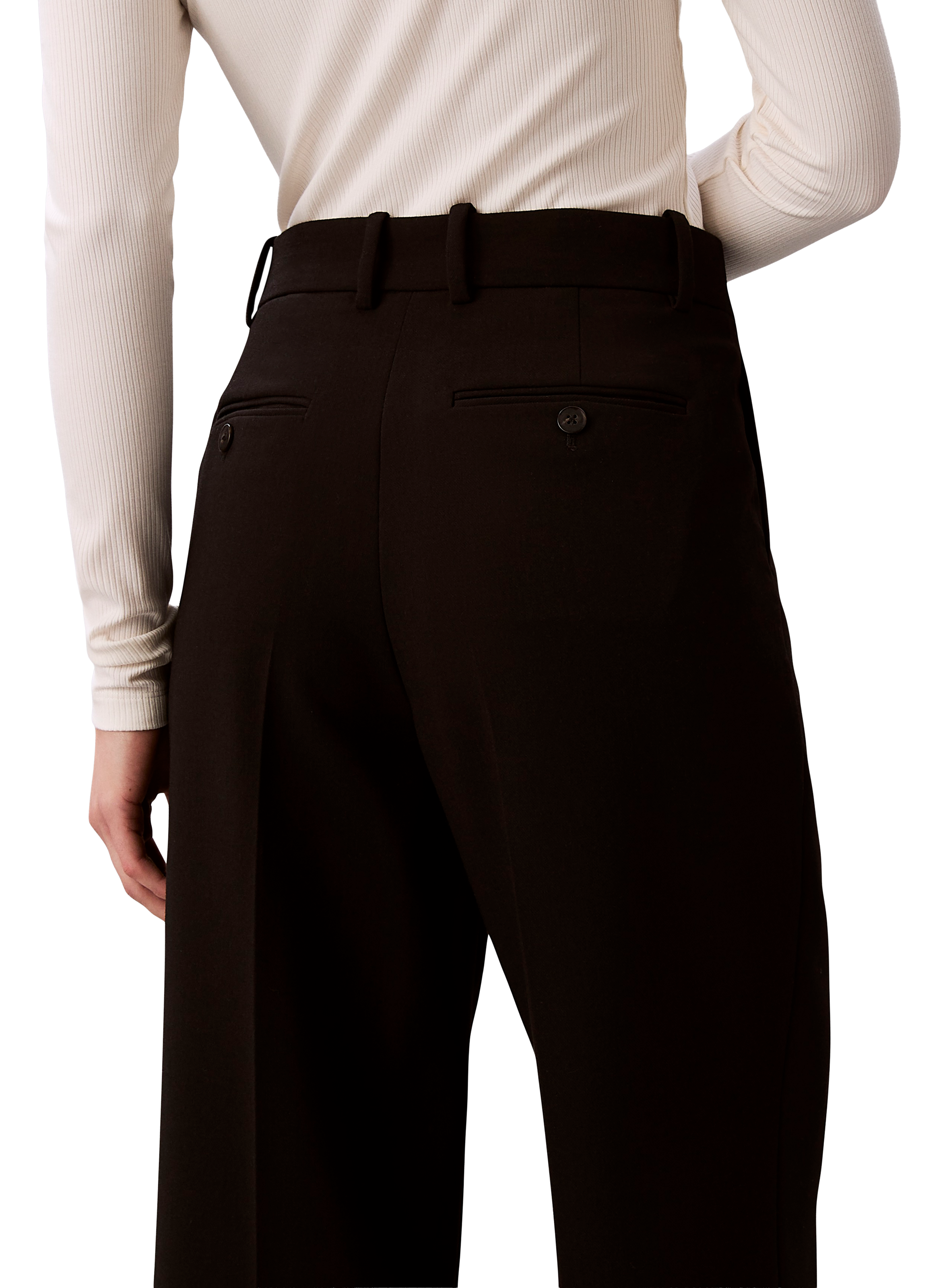 Straight pants with mid-rise waist CALVIN KLEIN Black