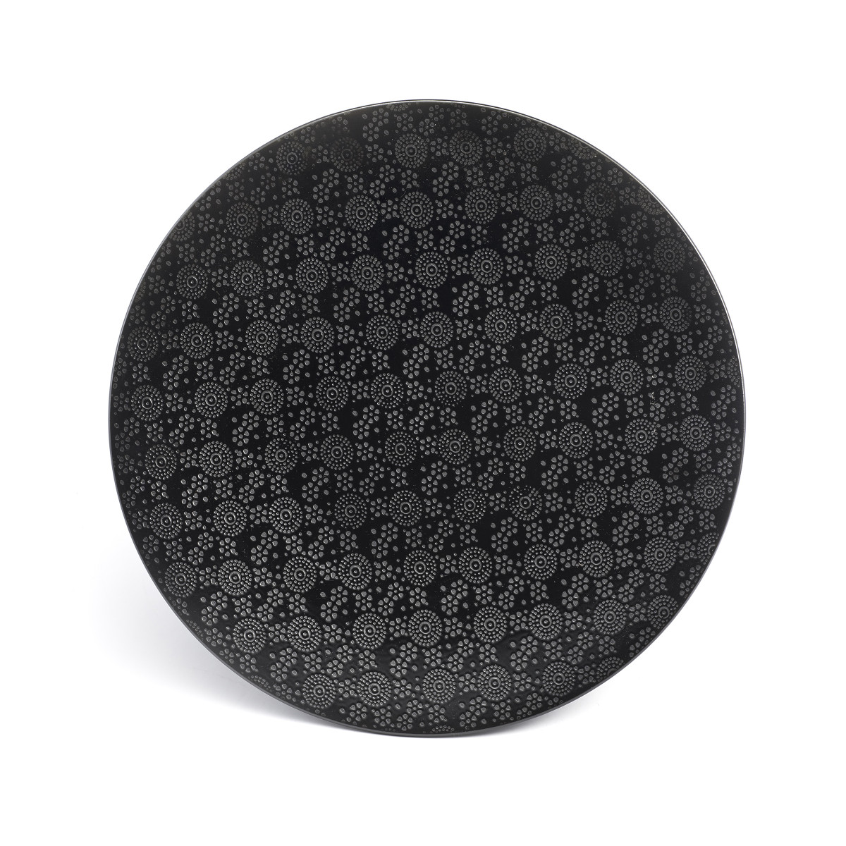 Black japan - assiette plate 27 cm (lot de 6) MEDARD DE NOBLAT Noir