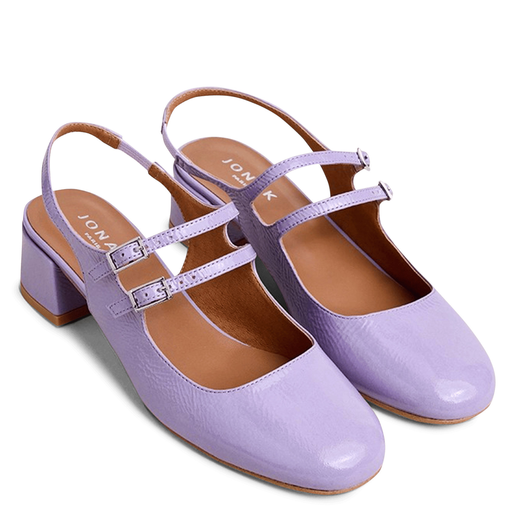 Babies en cuir dribble JONAK Violet