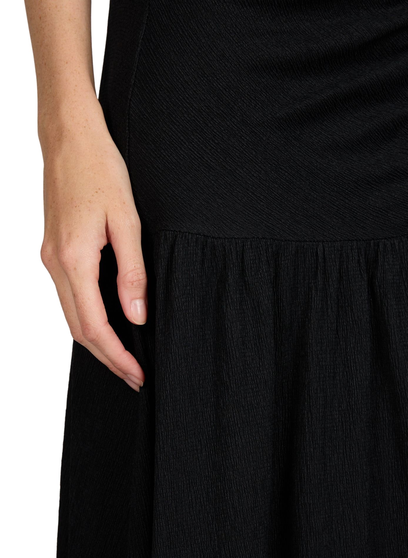 Maxi V-neck dress with thin straps TOPSHOP Black