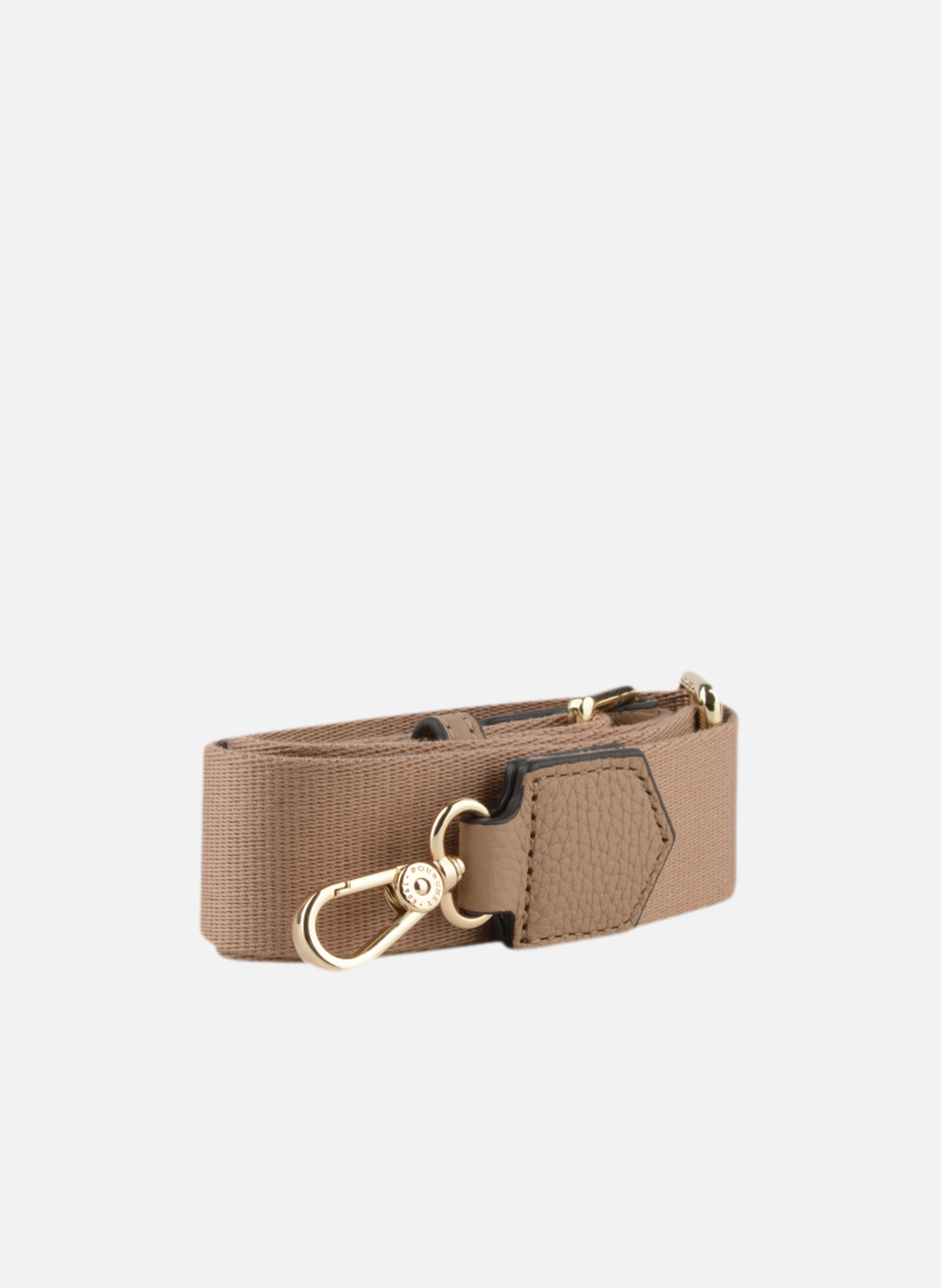 Bandoulière | bandoulière de sac en coton garni cuir | Marron POURCHET Femme