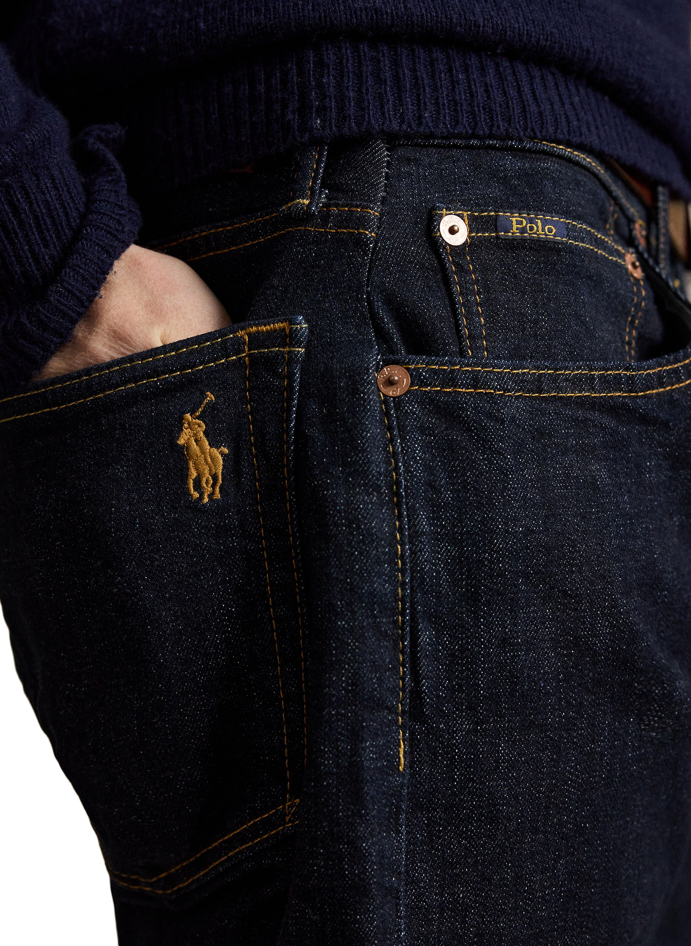 Straight-leg cotton-blend jeans POLO RALPH LAUREN Blue