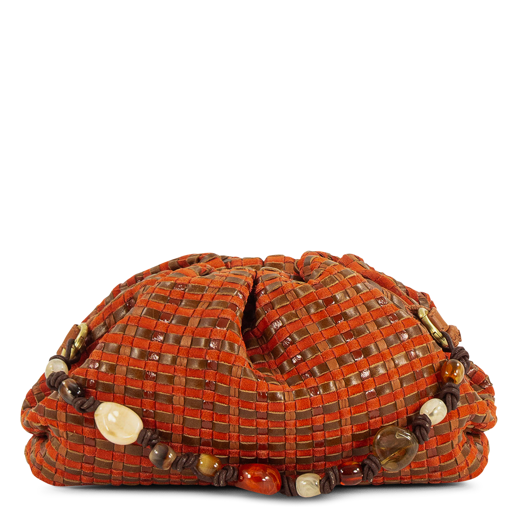 Clutch en cuir luna clutch SESSUN Rouge
