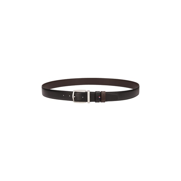 Ceinture réversible Line D en cuir lisse et saffiano Ceinture réversible Line D en cuir lisse et saffiano