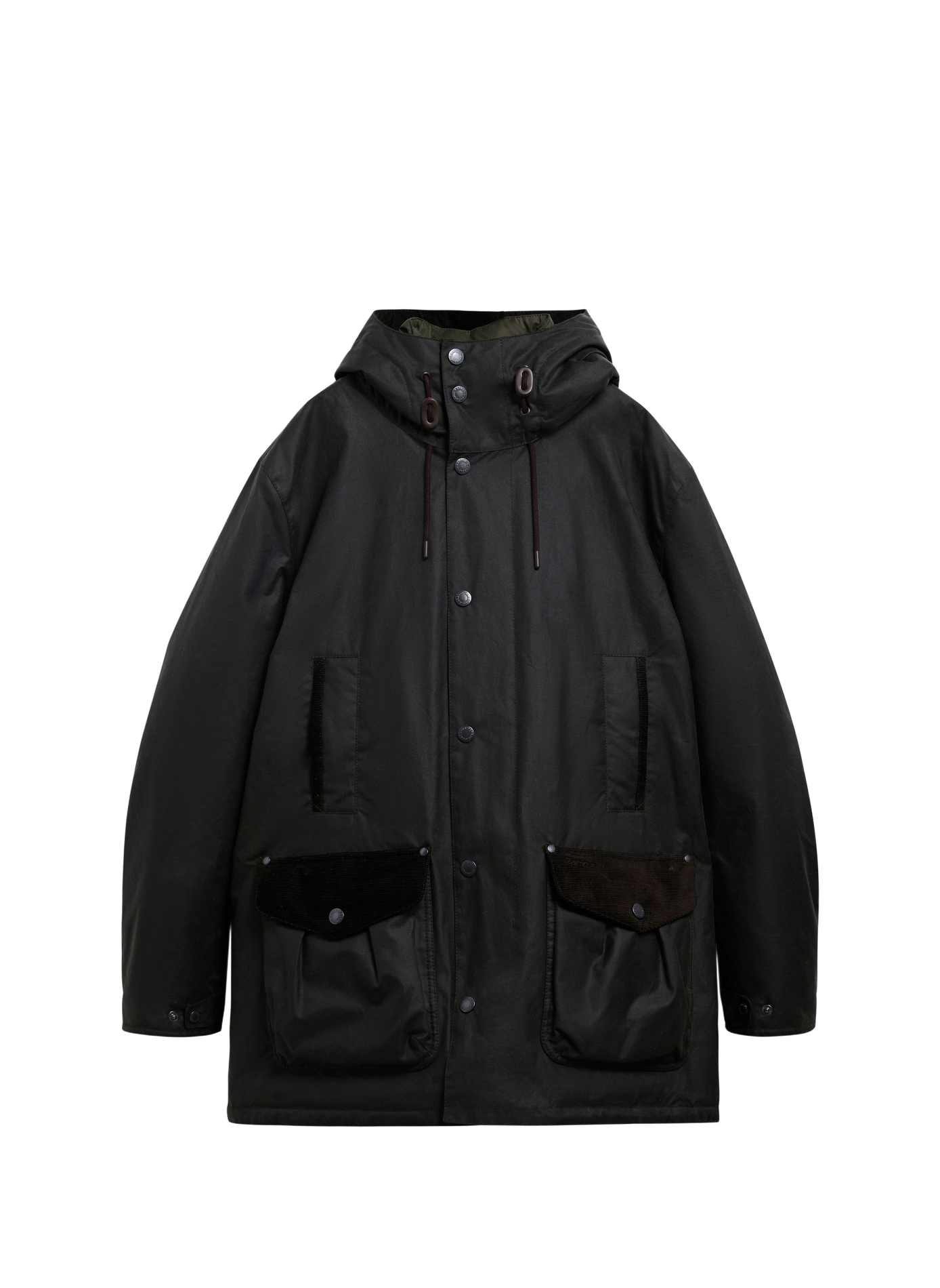Parka col montant en coton BARBOUR Vert