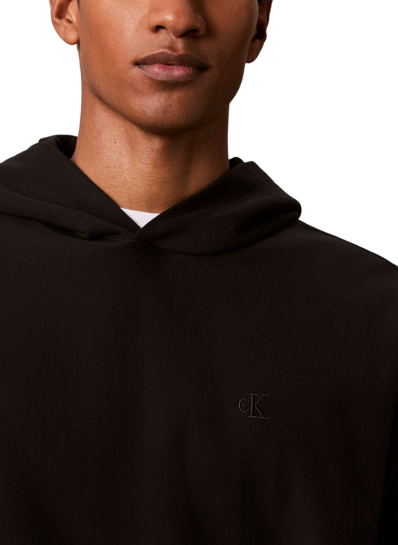 Straight cotton blend sweatshirt CALVIN KLEIN Black
