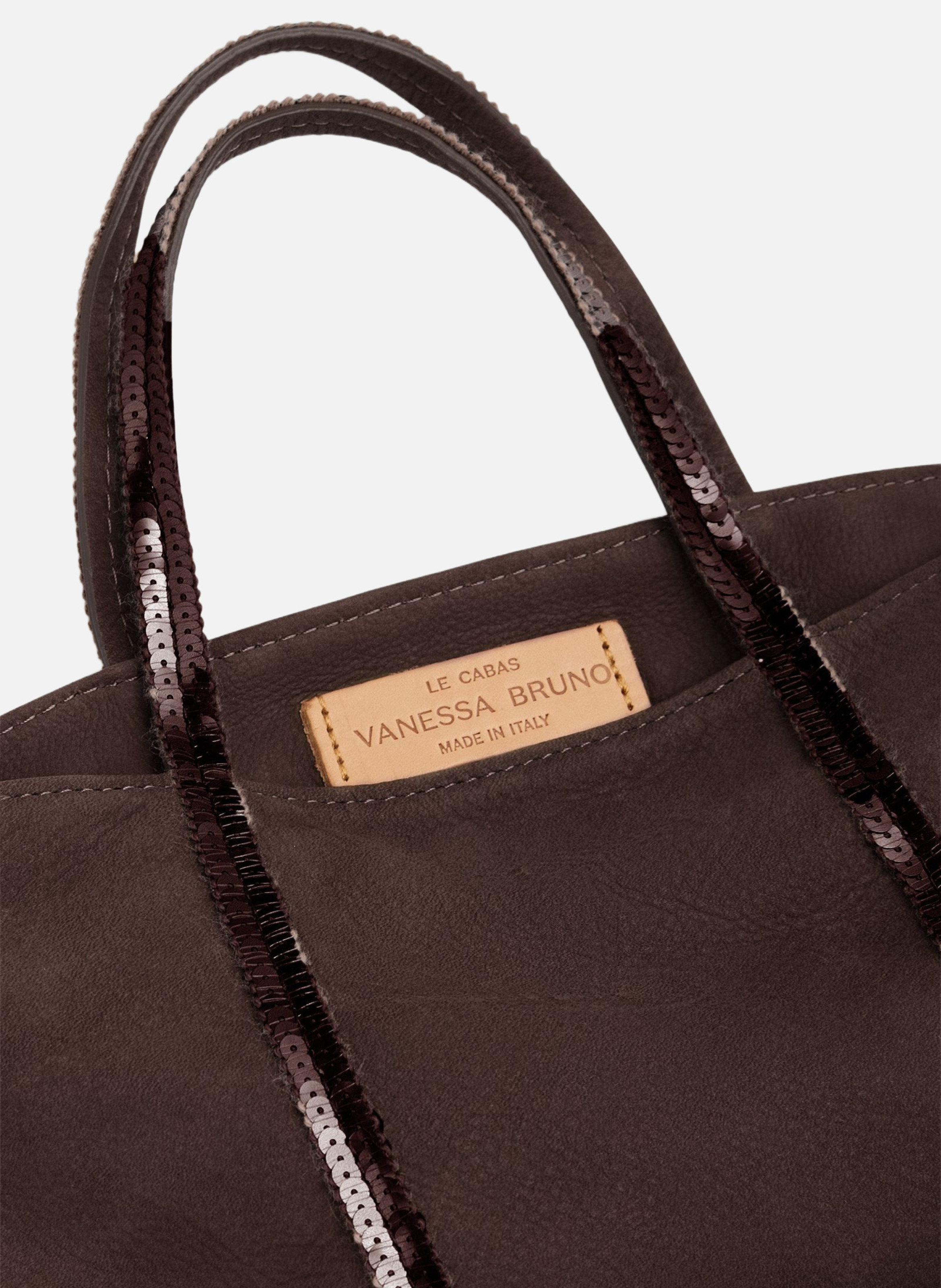 Cabas s en cuir VANESSA BRUNO Marron