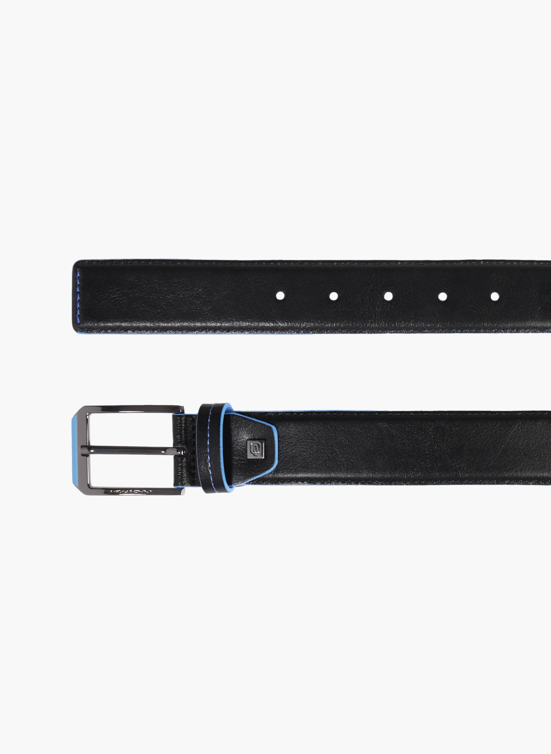 Ceinture homme en cuir avec boucle-ardillon PIQUADRO Noir