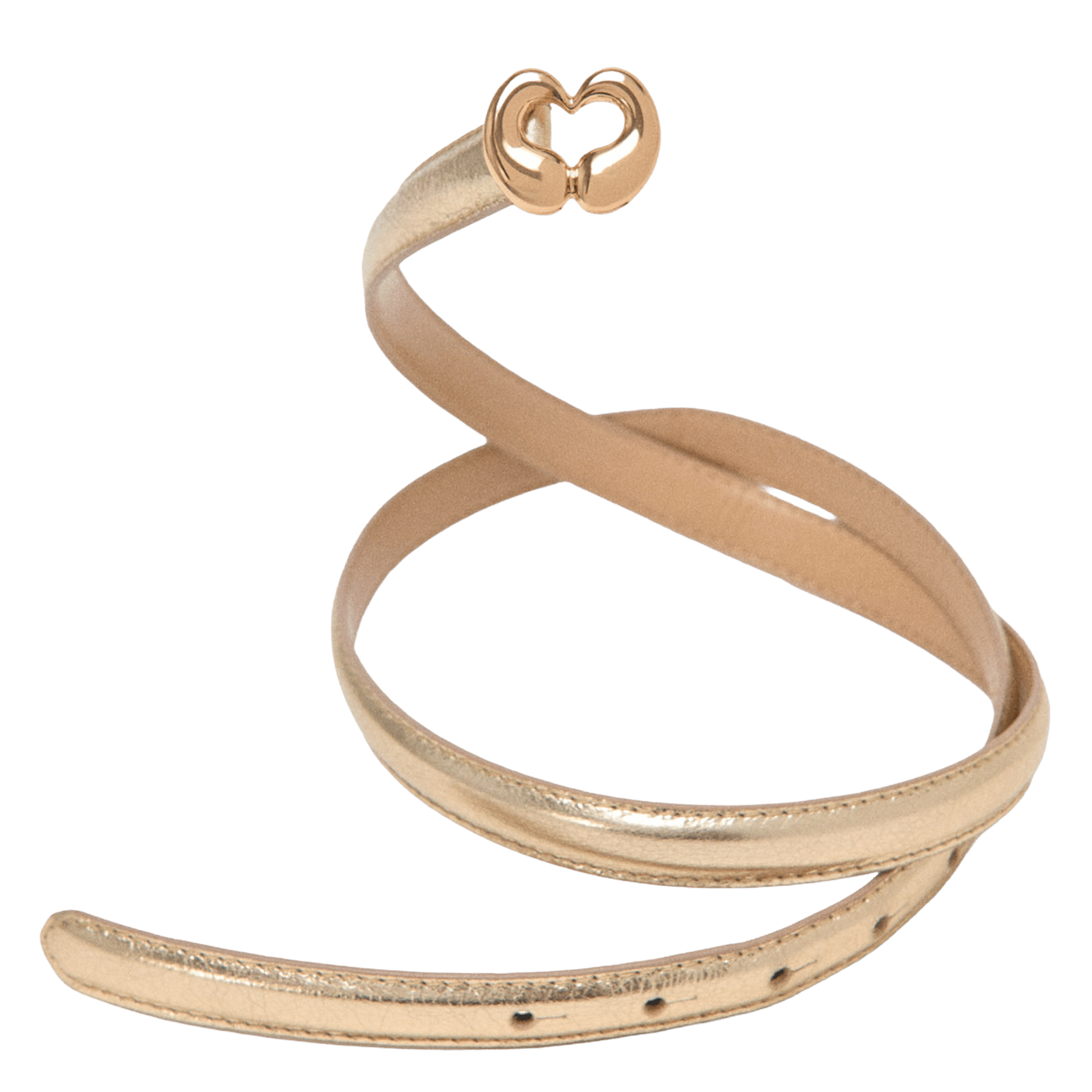 Ceinture à boucle métallisée MAJE Doré